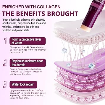 Calcium Multi Balm Stick Calcium Volume Multi Balm - Collagen Moisturising Stick for Face Eyes and Neck Hydrating and Firming for All Skin Types
