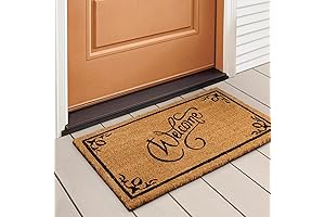 LuxUrux Coco Coir Welcome Mat: Nature's Warm Embrace for Your Home's Entrance