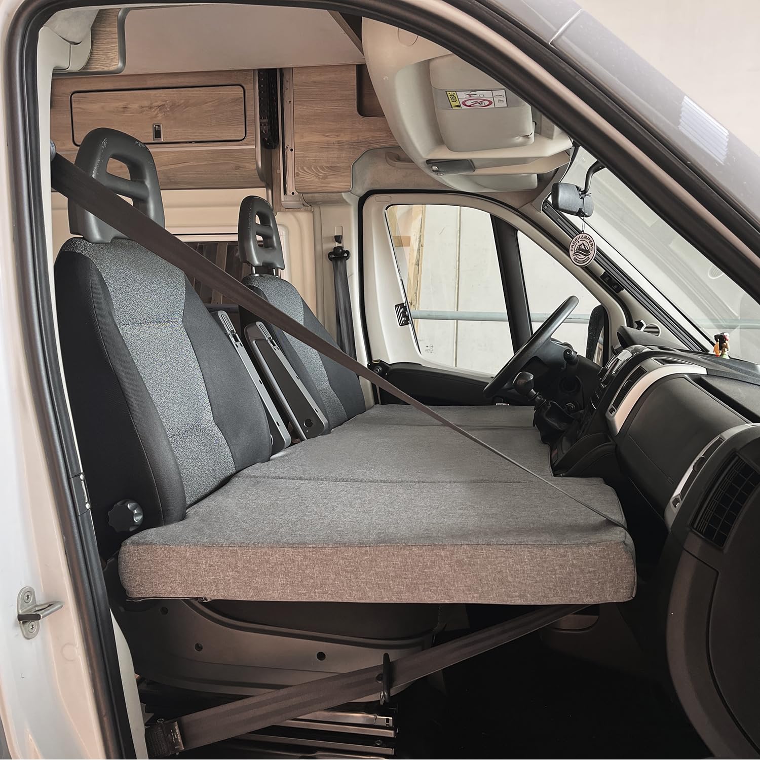 kfoam.es Colchón Plegable Cama Delantera Camper para Fiat Ducato, Jumper, Boxer (2002-2025) Color Gris, Cama Extra, Camper Van, Furgoneta Camper