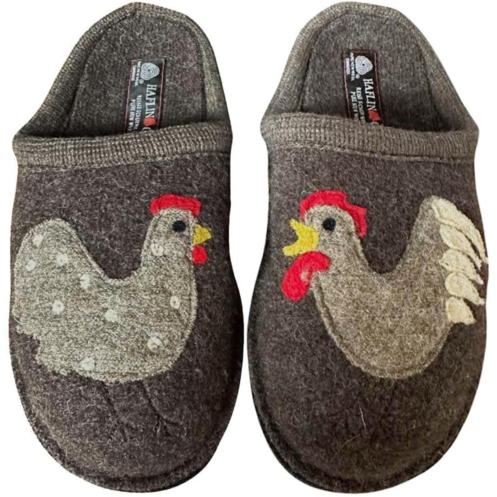 HAFLINGER Chicken Slippers for Adults