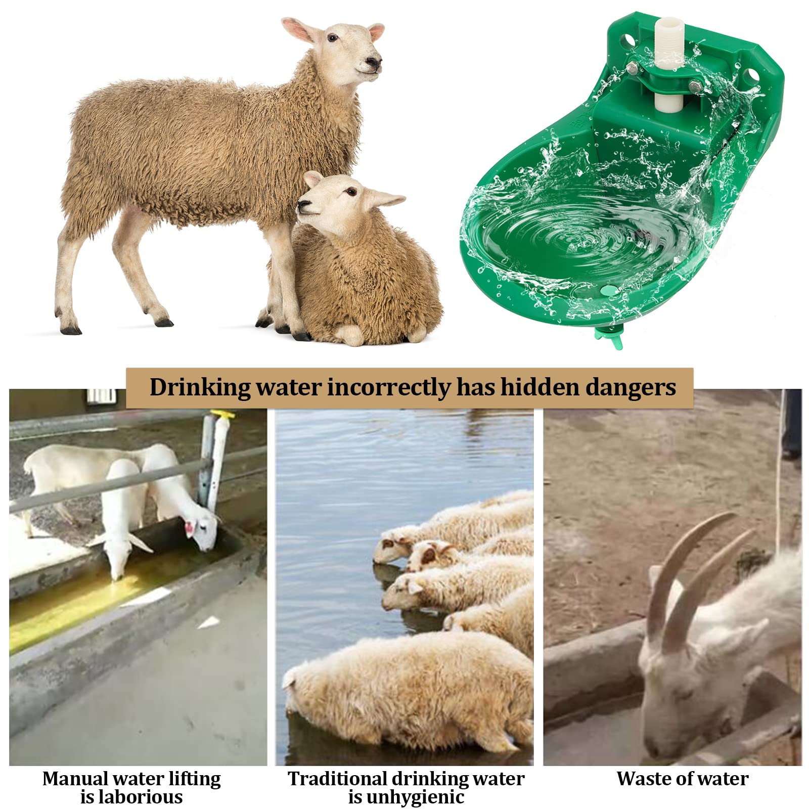 Automatische Veedrinkbak Boerderijdieren Waterer Extra Grote Vee-duwpeddel Automatische Metalen Waterer Aluminiumlegering Verdikte Drinkbak voor Paard Vee Schaap Hond Automatische Veedrinkbak Boerderijdieren Waterer Extra Grote Vee-duwpeddel Automatische Metalen Waterer Aluminiumlegering Verdikte Drinkbak voor Paard Vee Schaap Hond