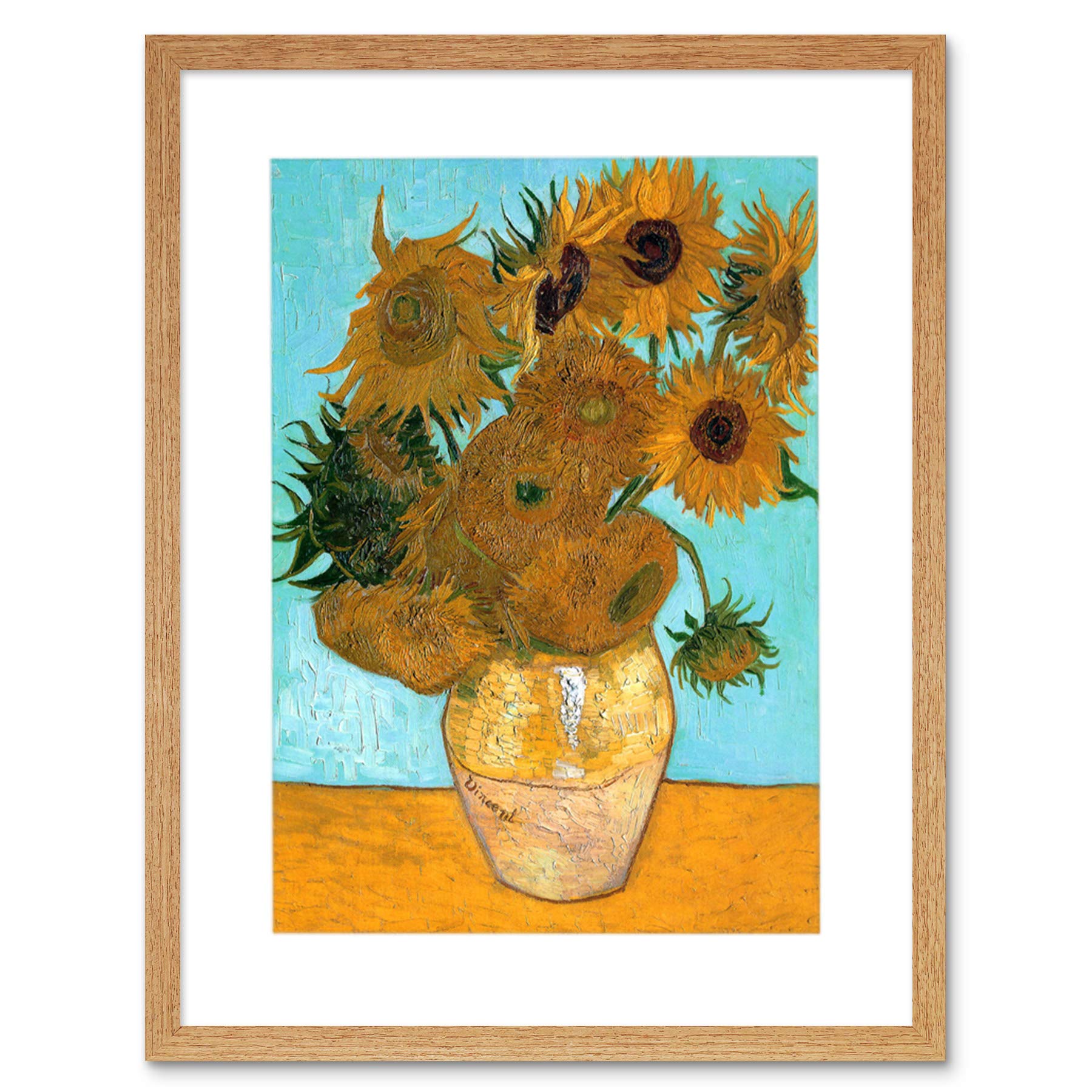 Wee Blue Coo Vincent Van Gogh Still Life Vase With Twelve Sunflowers Old F 28 Framed Wall Art Print