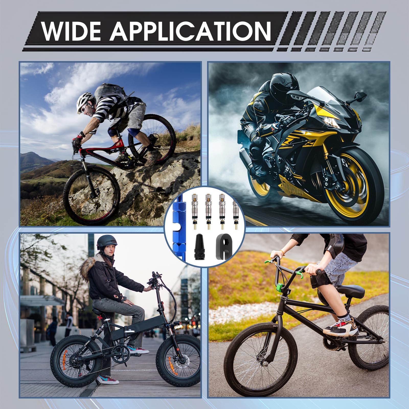 7-teiliges Presta Ventilkern Set - Komplett-Reparaturset Für Fahrradventile