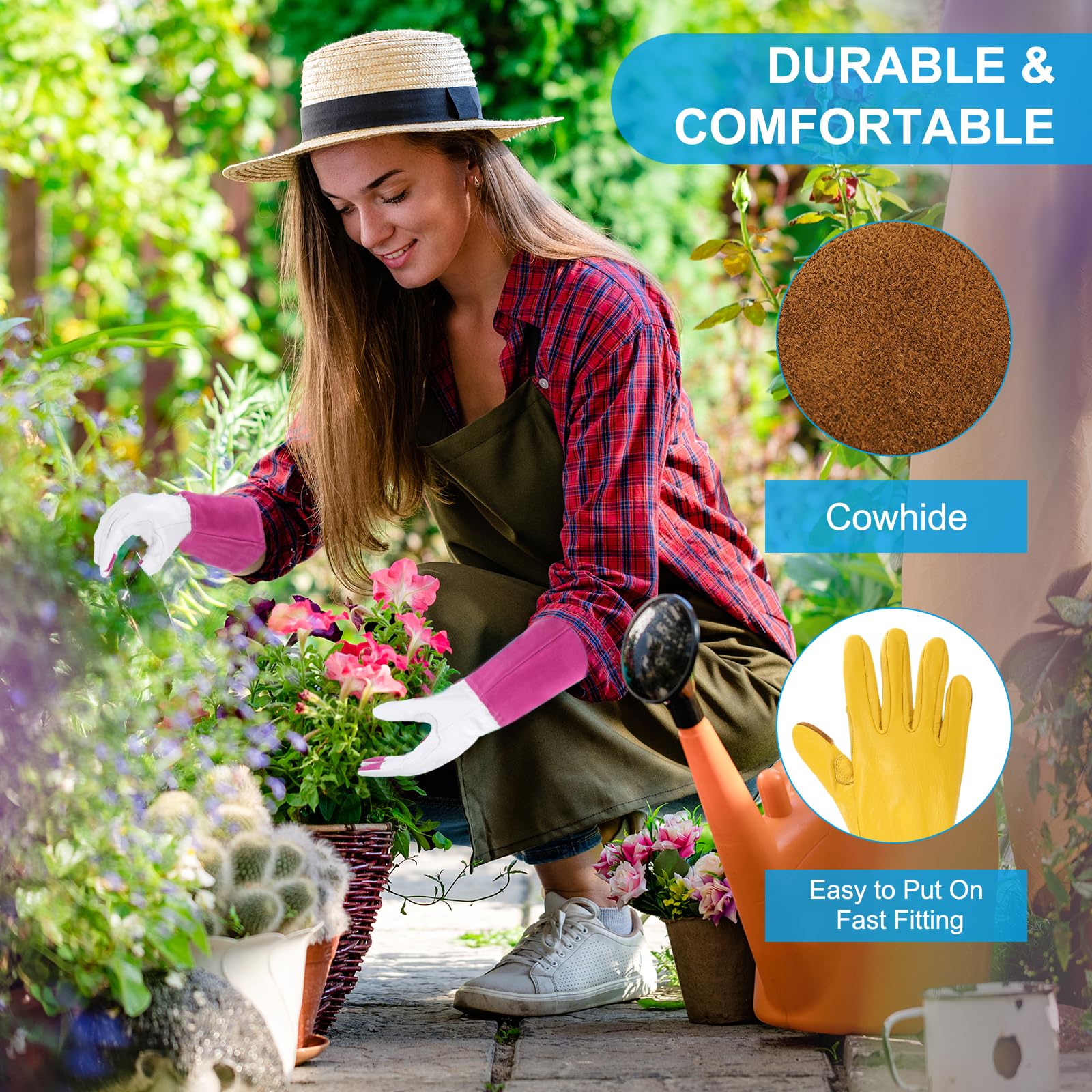 PATIKIL L Long Gardening Gloves - Image 3