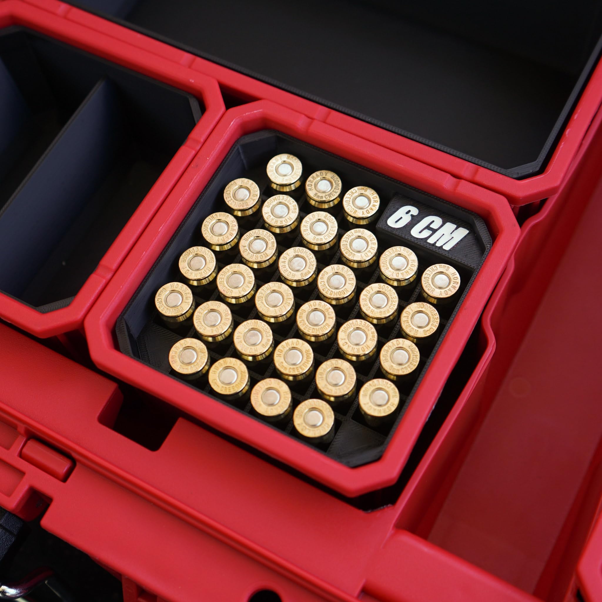 6mm Creed moor Bin Insert for Deep Packout - Ammo Box Organizer Storage, Black