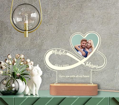 Miniatura 5 de Lámpara personalizada para regalo de boda, regalo de luz nocturna personalizada, luz nocturna acrílica personalizada, luz nocturna personalizada,