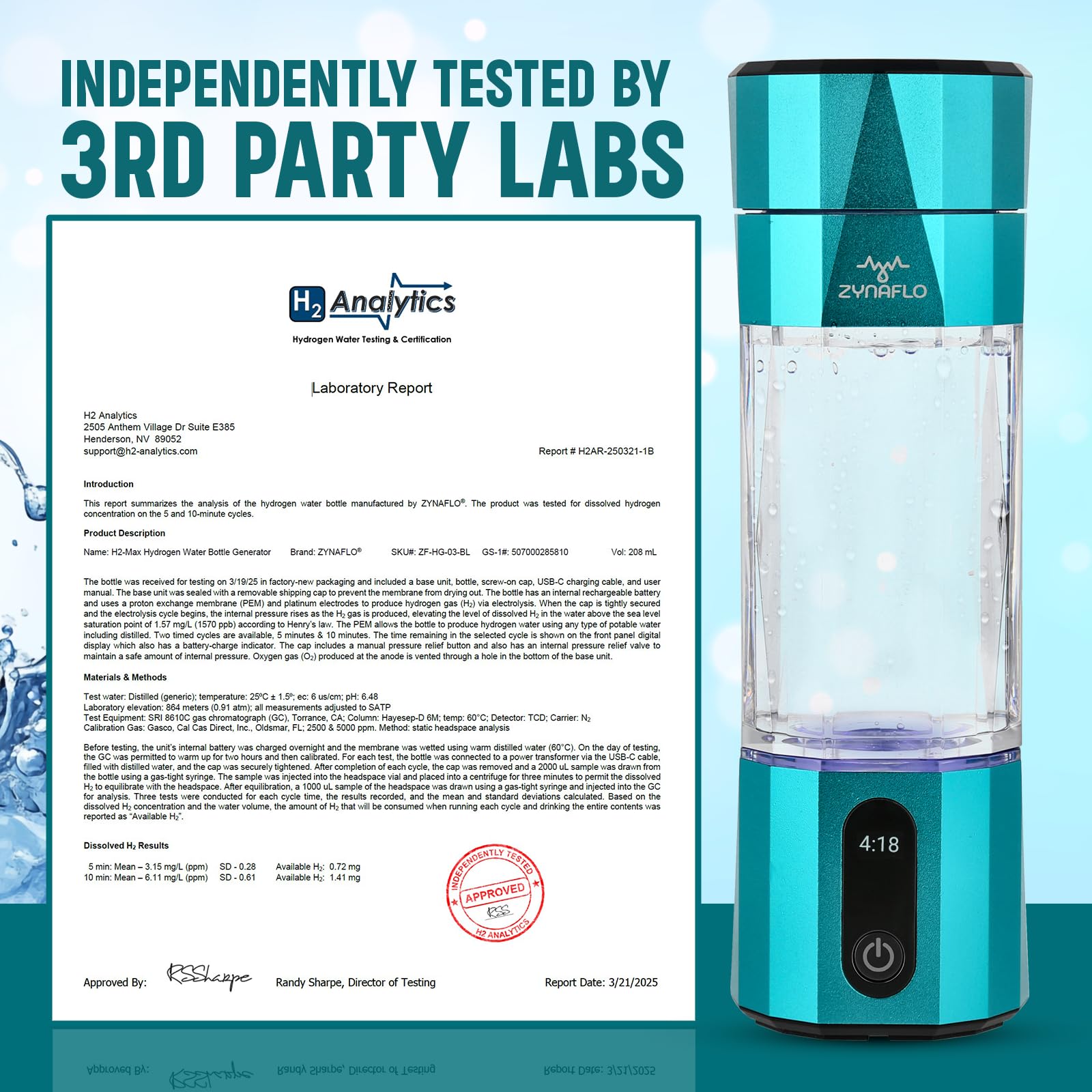 H2-Max Generador de botellas de agua de hidrógeno con tecnología SPE/PEM