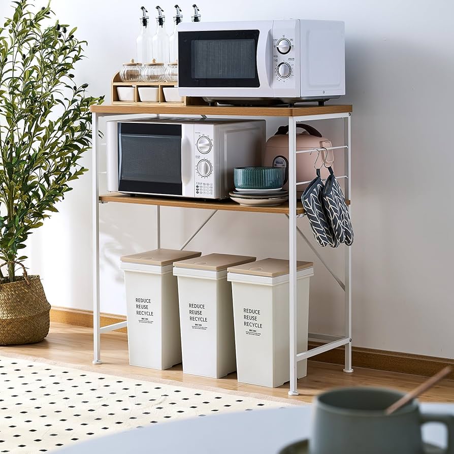 Amazon.co.jp: REIBII キッチンラック ゴミ箱上ラック レンジボード 幅 Amazon.co.jp: REIBII キッチンラック ゴミ箱上ラック レンジボード 幅