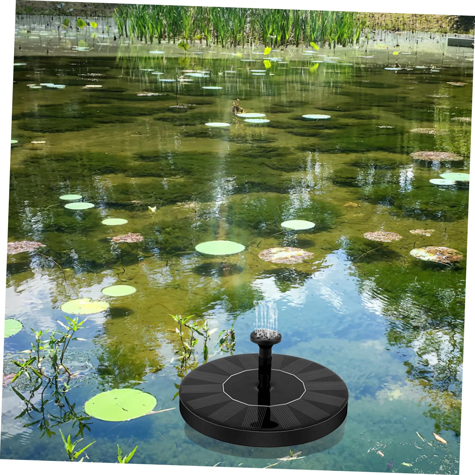ibasenice Solar-powered Fountain Pump 1.7w Bird Bath and Pond Auto- Efficient Sponge Filter