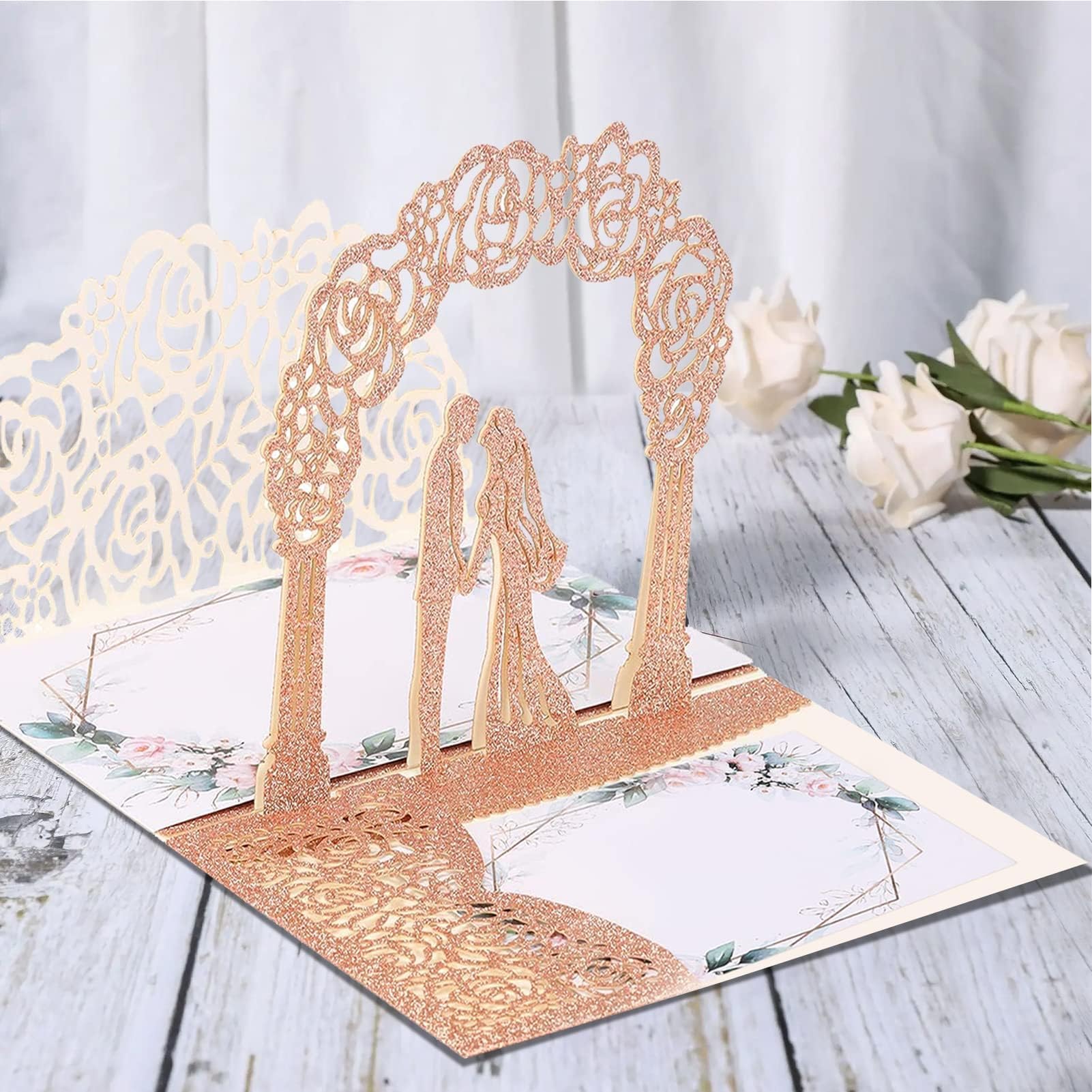 Valentines Card NC - 10 Tarjetas De Compromiso 3D Para Novios Y Novios,  Tarjetas De Felicitación De Invitación De Boda, Cortadas Con Láser Para El  Día De San Valentín, Tarjeta De Aniversario (, image size:1601x1601