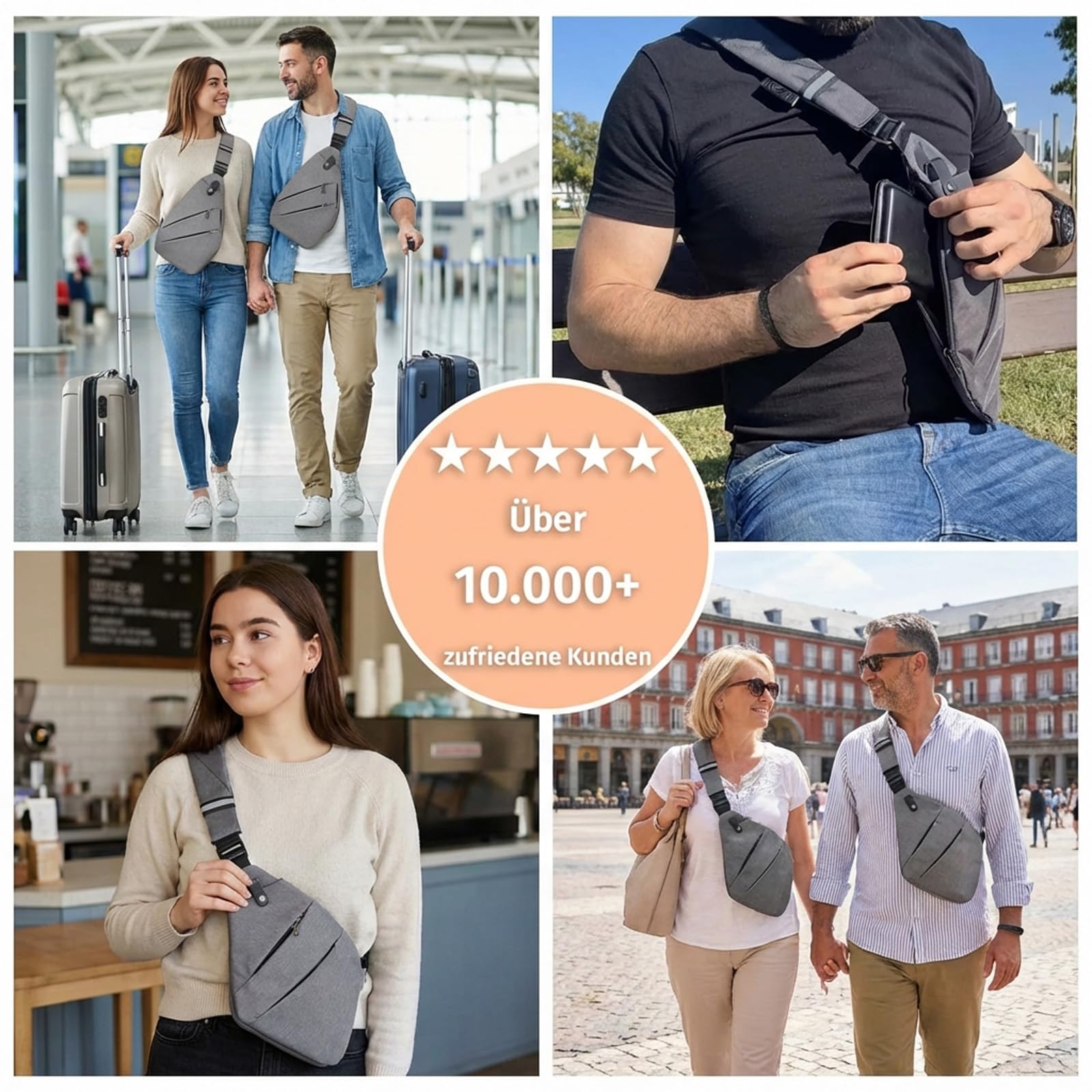 Gipfelfreund - Bolso antirrobo para hombre y mujer