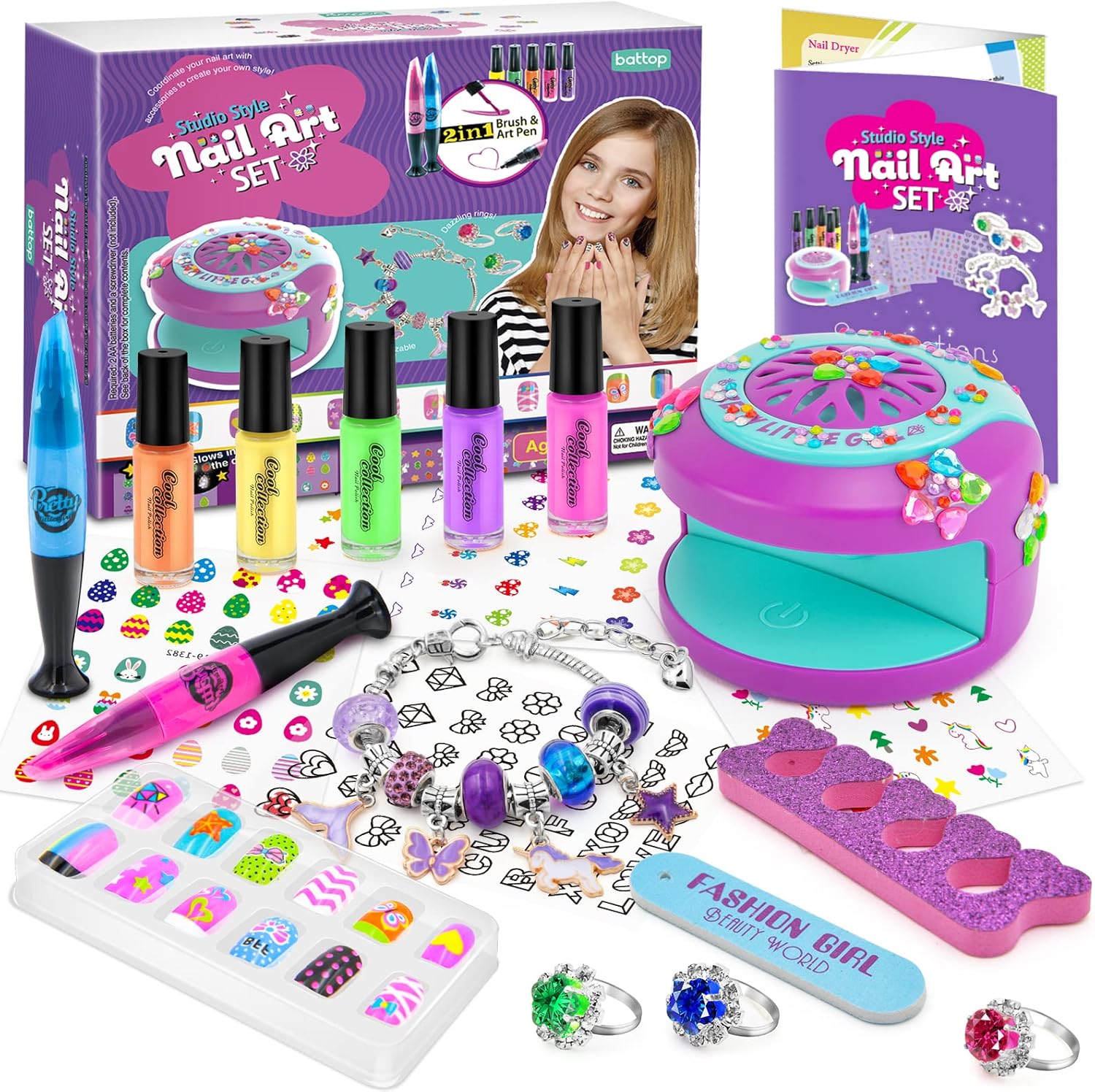 LemonDream Kids Nail Polish Sets for Girls,Girls Toys Gifts for Girls Nail Varnish Sets,Girls