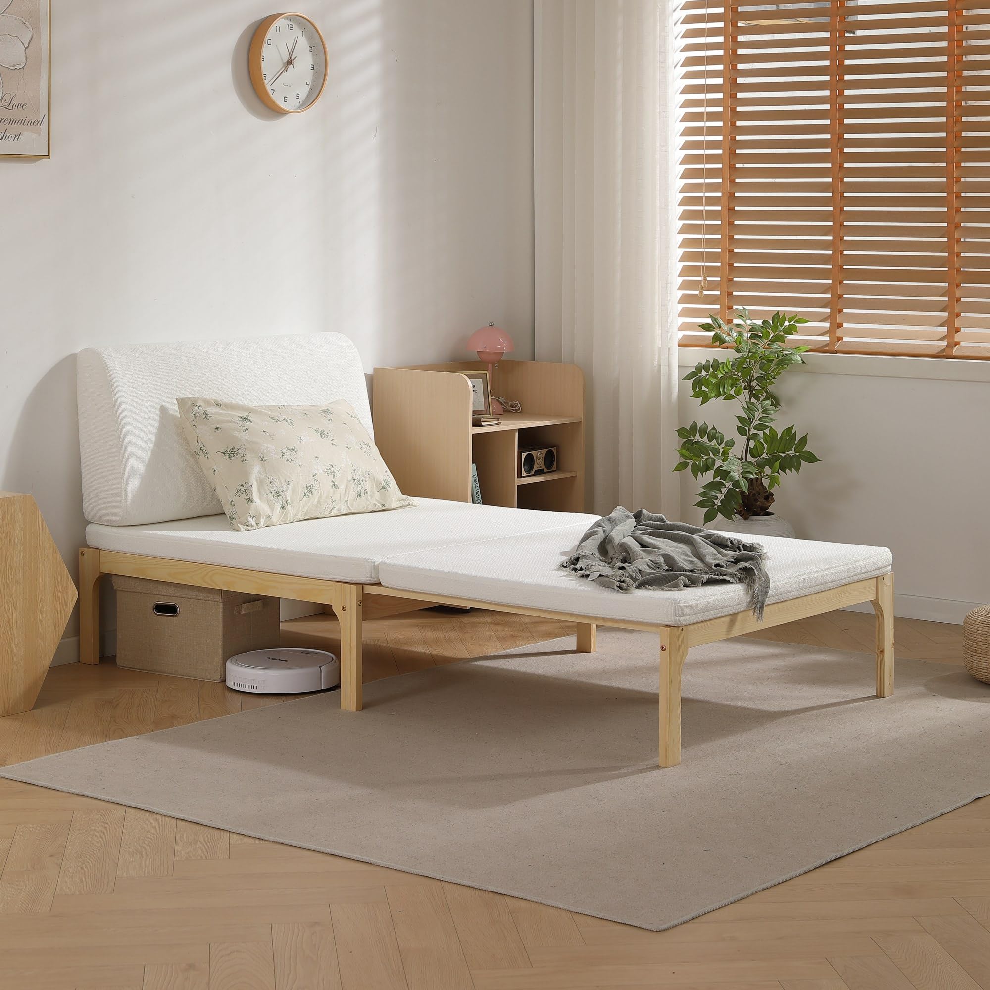 Amazon｜ディベッド ソファベッド シングル 天然木製 伸長式ベッド