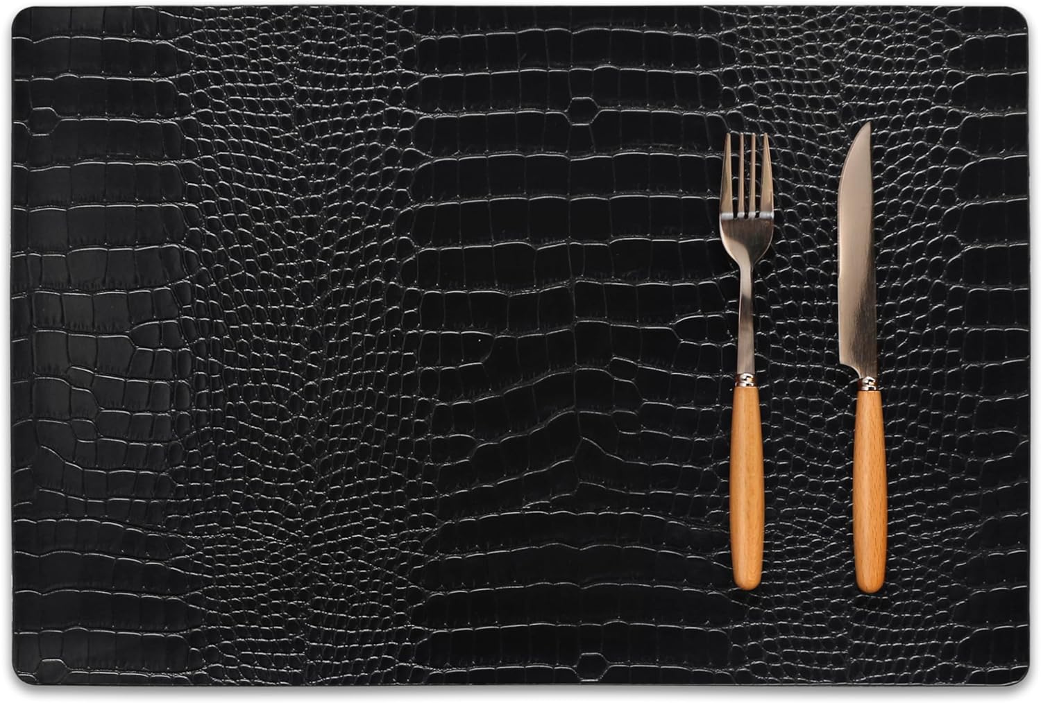 Juego de 4 manteles individuales de piel sintética, impermeables, resistentes a las manchas, resistentes al calor, fáciles de limpiar para cocina,