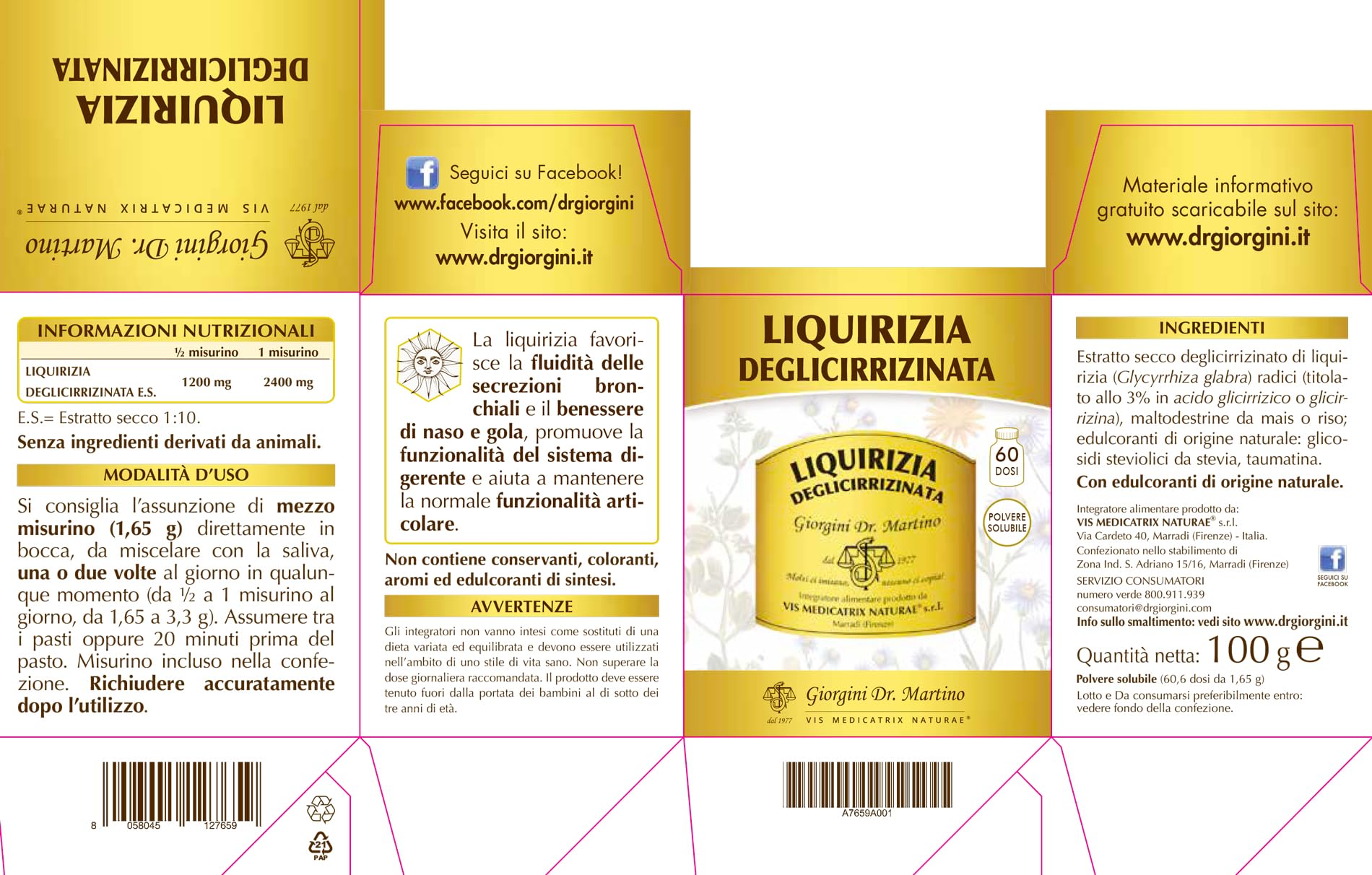 Dr. Giorgini Liquirizia Deglicirrizata - 100 g