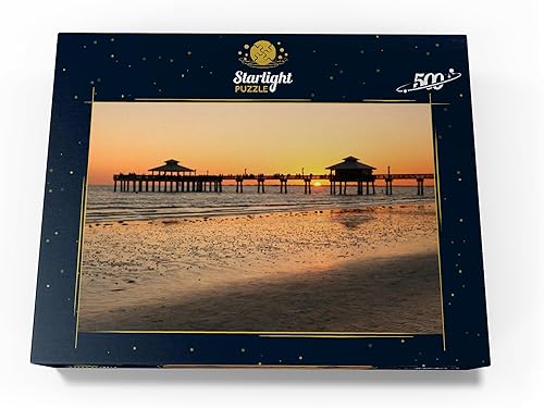Miniatura 4 de Sunset at The Pier in Fort Myers Beach On The Gulf Coast, Florida, EE. UU. - Rompecabezas prémium de 500 piezas para adultos
