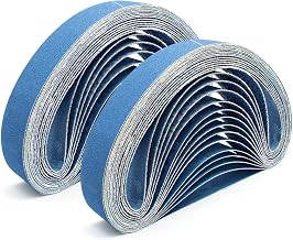 FEIHU Pack of 20 Zirconium Corundum Sanding Belts 30 x 533 mm for Belt Sanders, Polishing Metal, Wood, 80 Grit