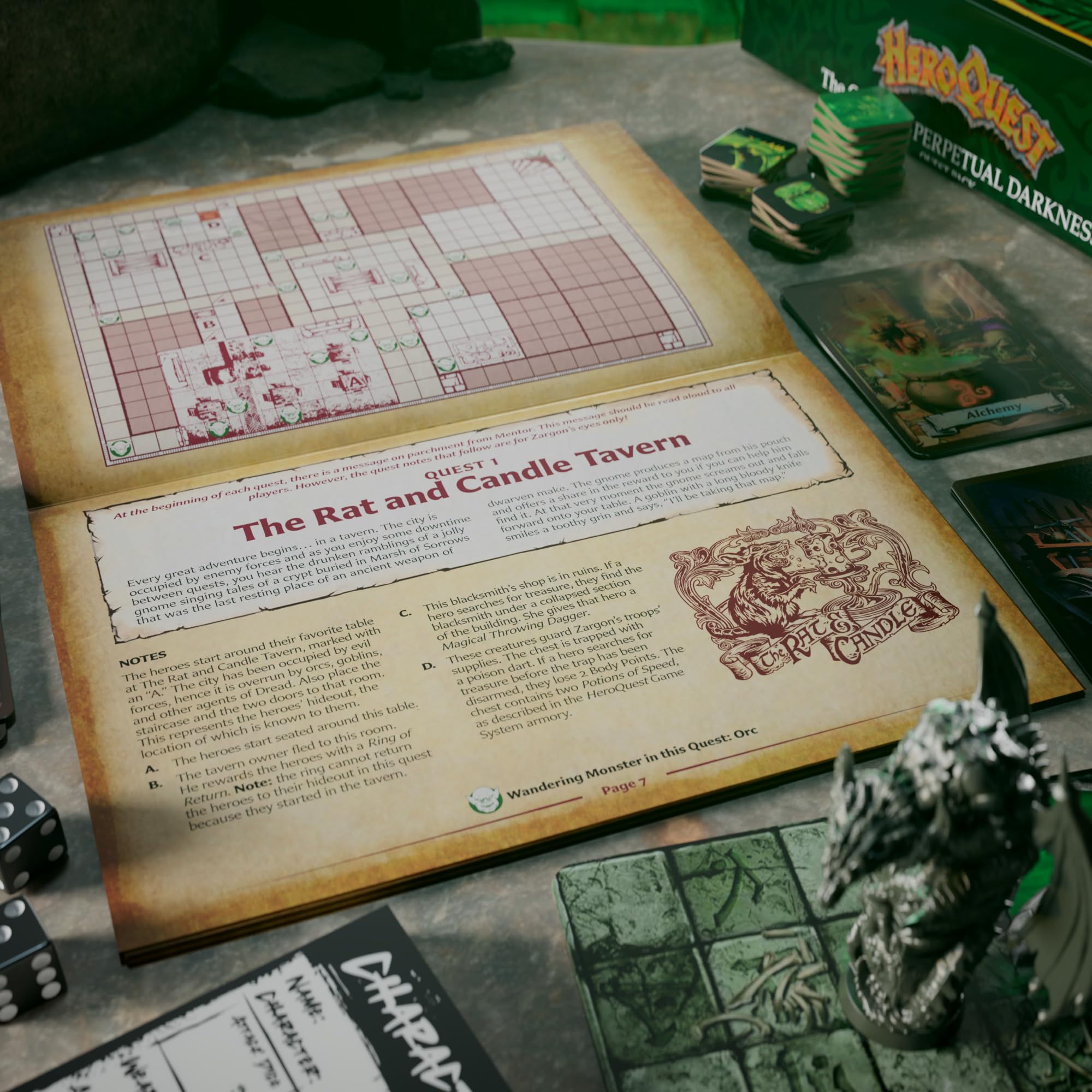 Avalon Hill HeroQuest The Crypt of Perpetual Darkness Quest Pack 2-5 graczy 14+