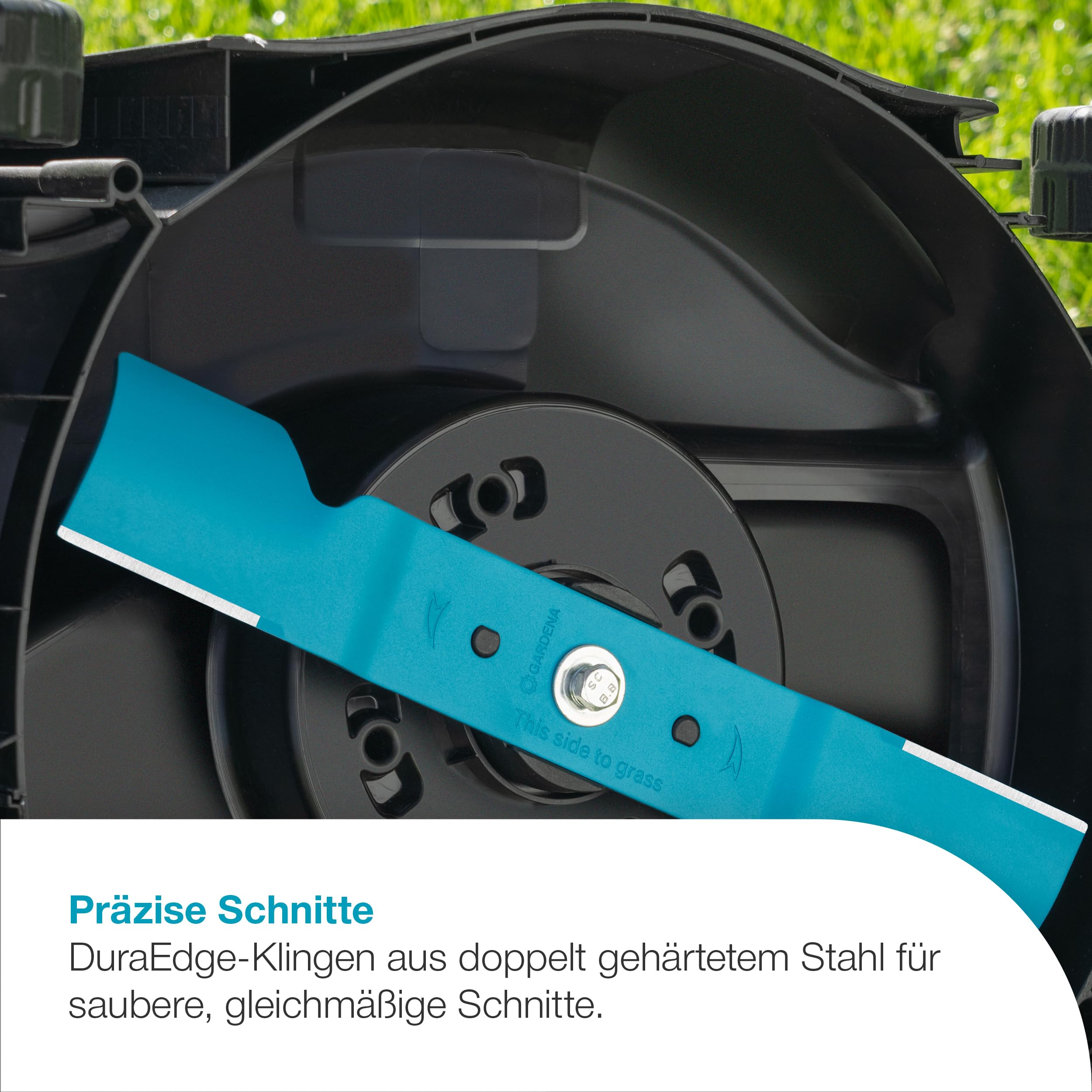 Gardena Akku-Rasenmäher PowerMax 37/36V P4A Ready-to-Use Set: 37 cm Schnittbreite, 45 l Fangkorb, Ergonomisch, Höhenverstellung, Kabellos (14638-20)