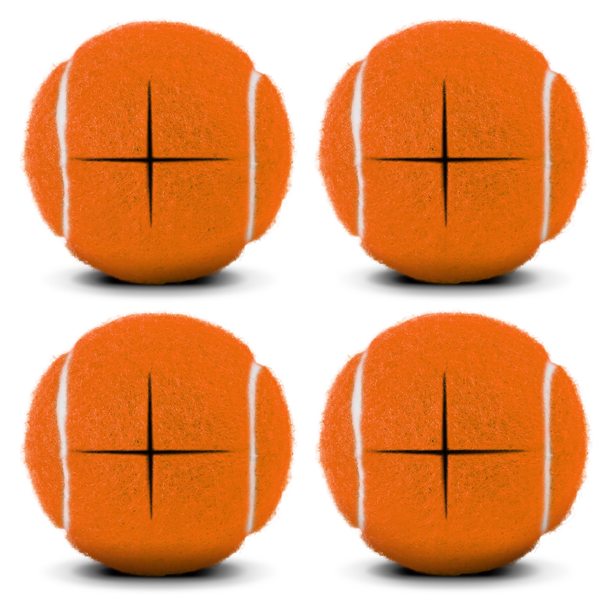 Pre-Cut Tennis Balls for Walkers – Set of 4, Orange