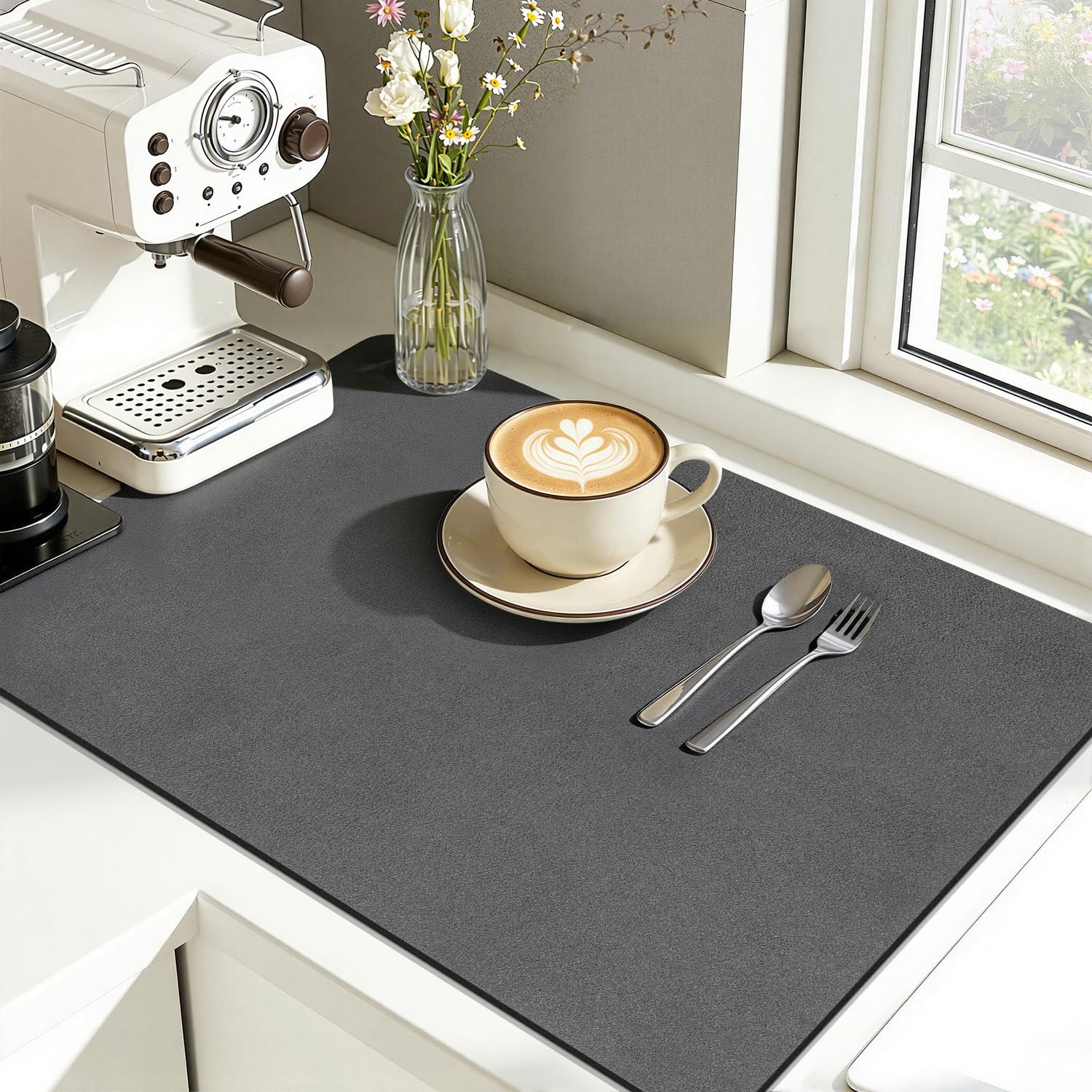 Findosom Coffee Bar Mat - Absorbent & Stain-Resistant -26