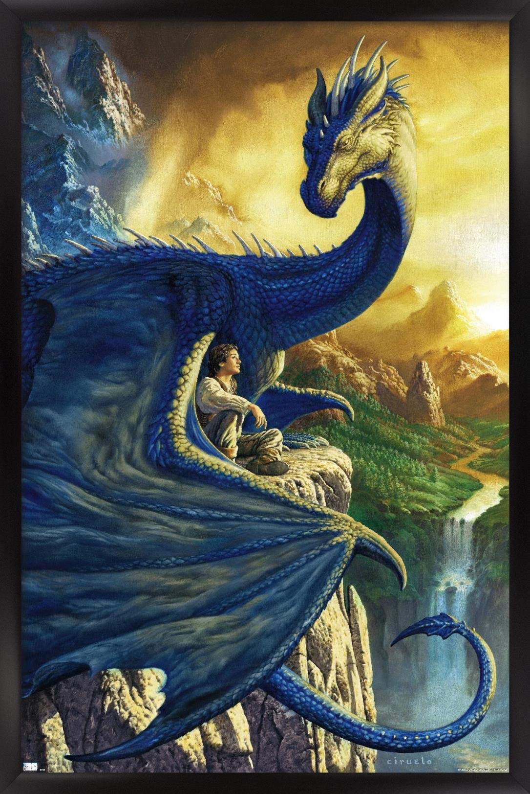 Ciruelo - Eragon Wall Poster, 34L x 22.4W, Black Framed Version