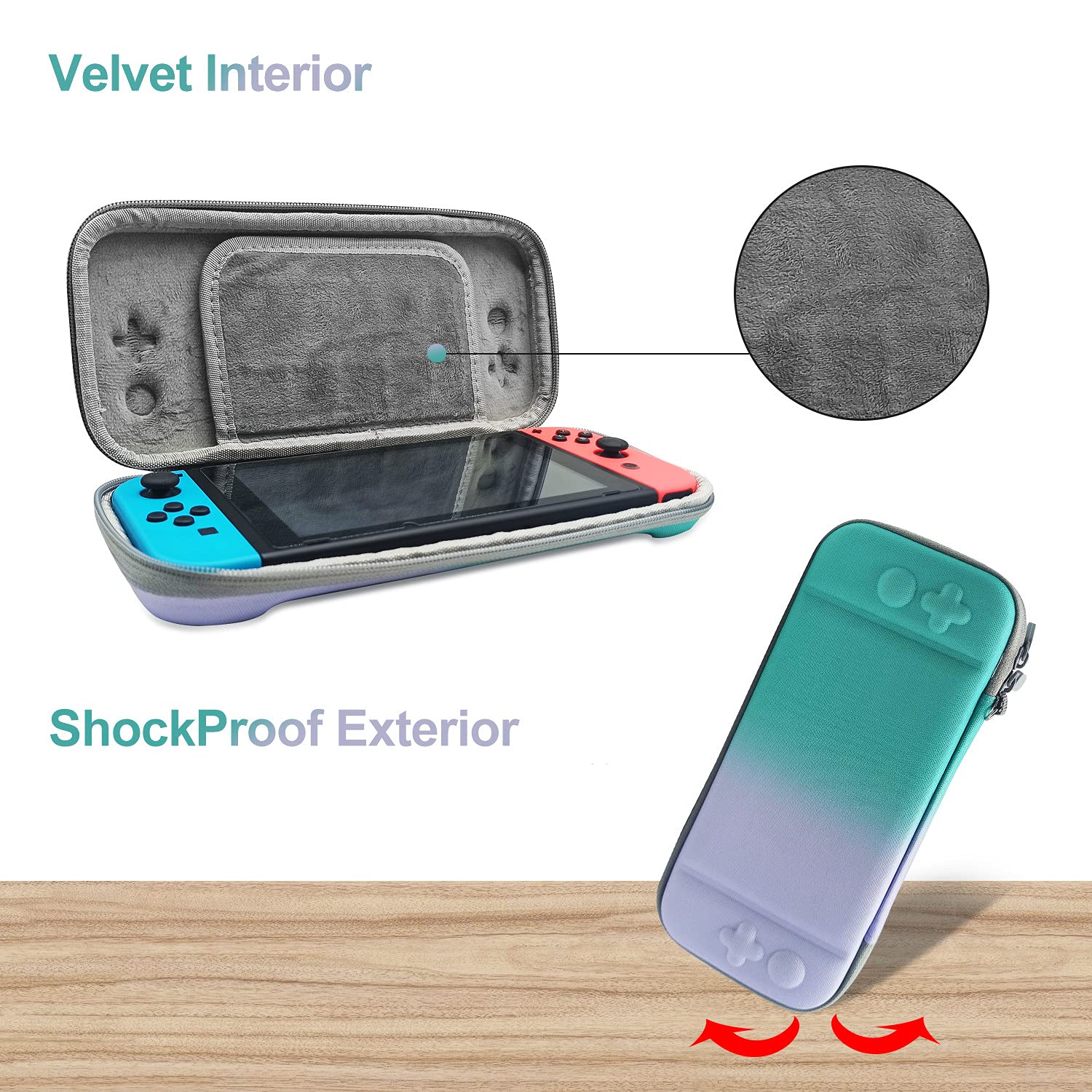 Torba do Nintendo Switch, 10 kartridży do gier, etui ochronne na Nintendo Switch, torba Nintendo Switch, torba do przenoszenia kompatybilna z konsolą i akcesoriami