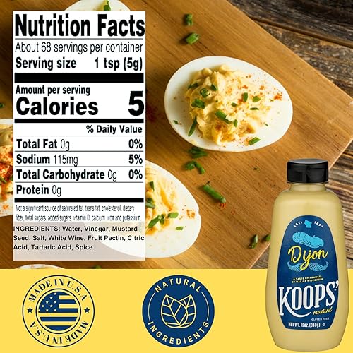 Miniatura 4 de Koops' Best Sellers - Paquete variado de mostaza, rábano picante, dijon, mostaza de miel y molido en piedra, sin gluten, kosher, fabricado en