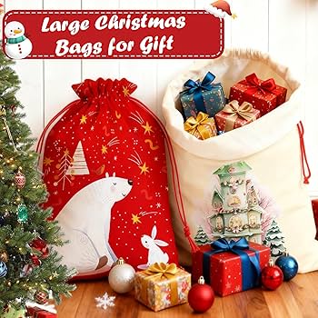 Extra Large Christmas Gifts Bags 56"x36",1 Pcs Jumbo Christmas Gift Bags,Heavy Duty
