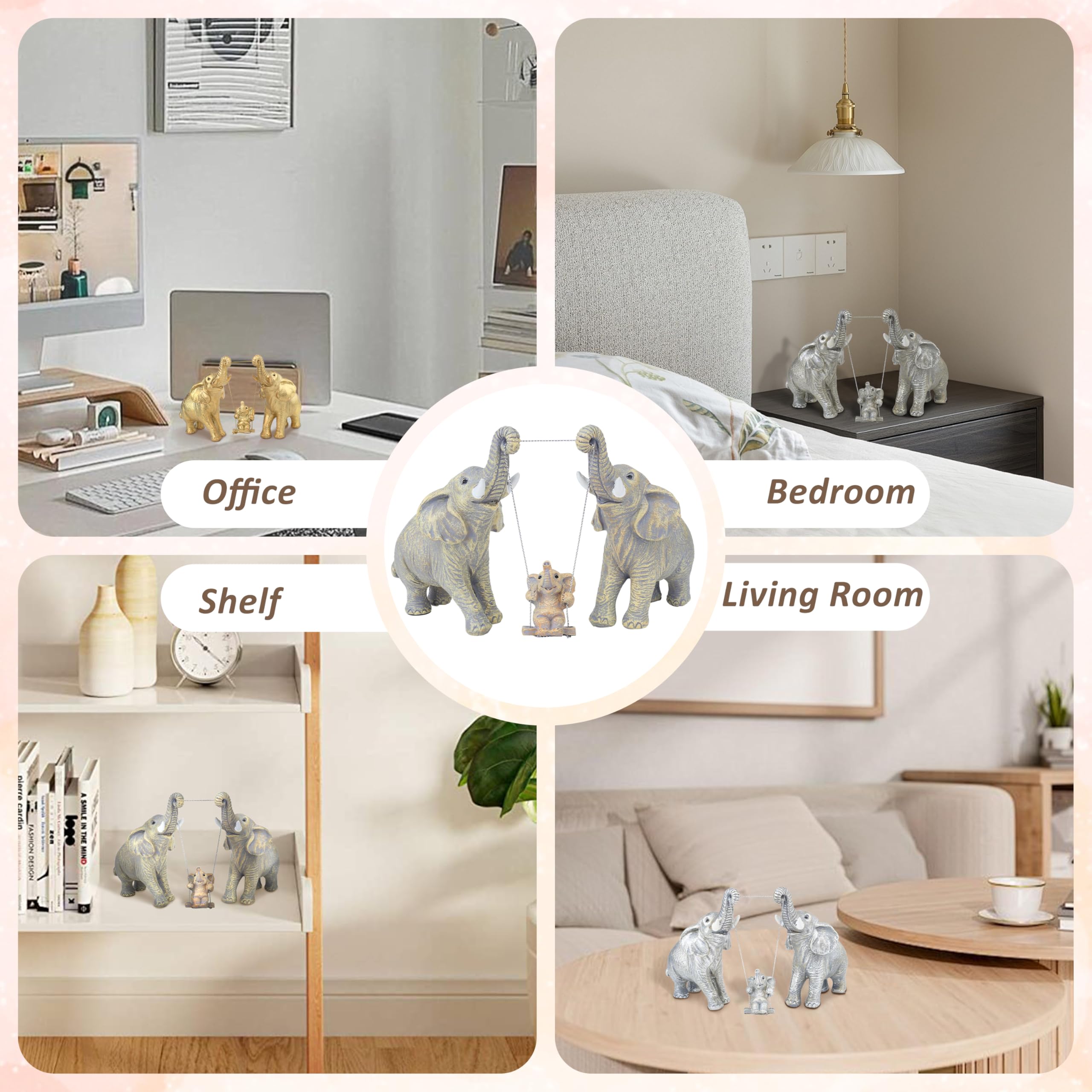 Figura decorativa de elefante que trae buena suerte, regalos para mamá, estatua de Elefantes para sala de estar, estante de TV, sala de estar, oficina, decoración del hogar, regalos de