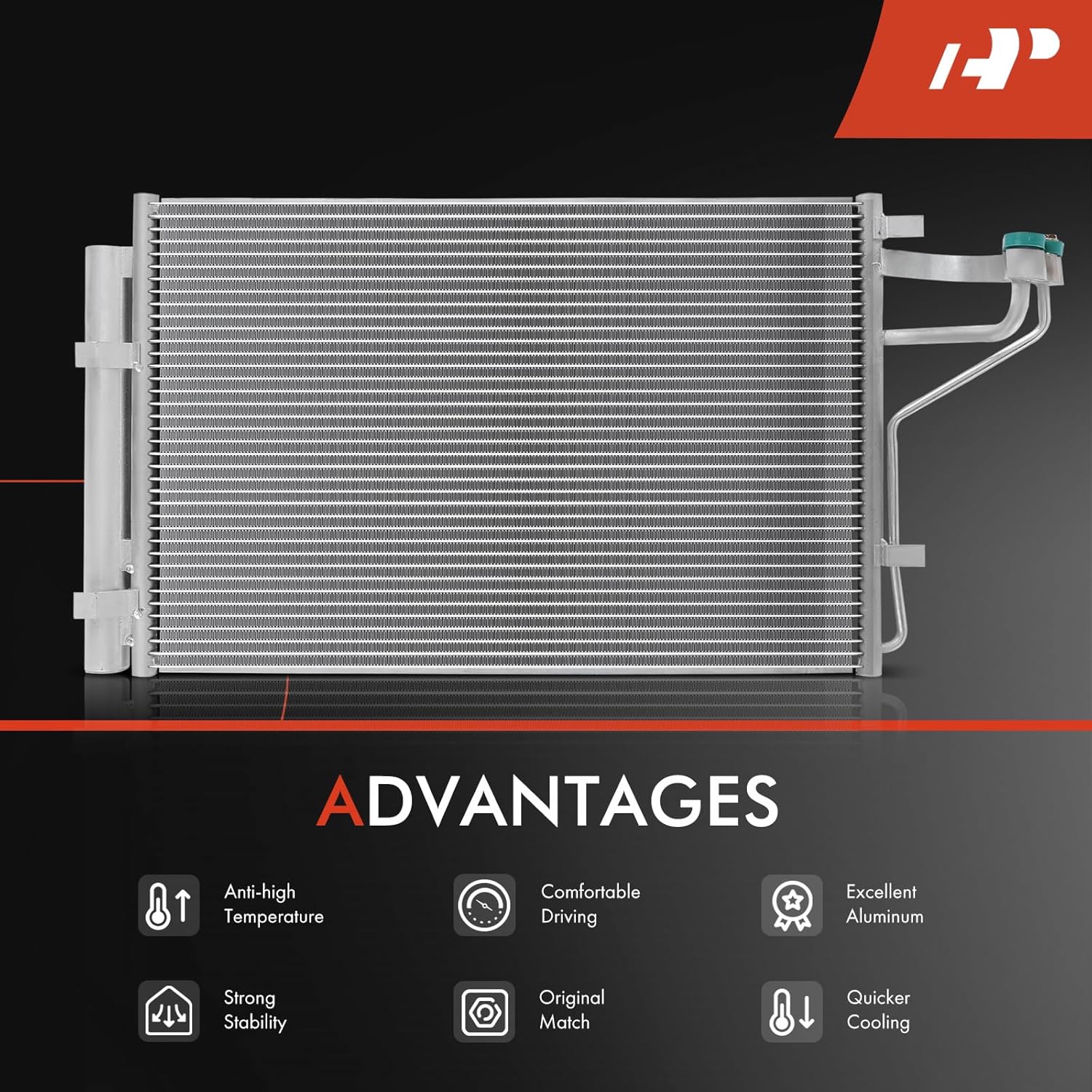 A-Premium Air Conditioning A/C Condenser Compatible with 2013-2015 Hyundai Elantra GT 1.8L 2.0L, Replace# 94606A5000