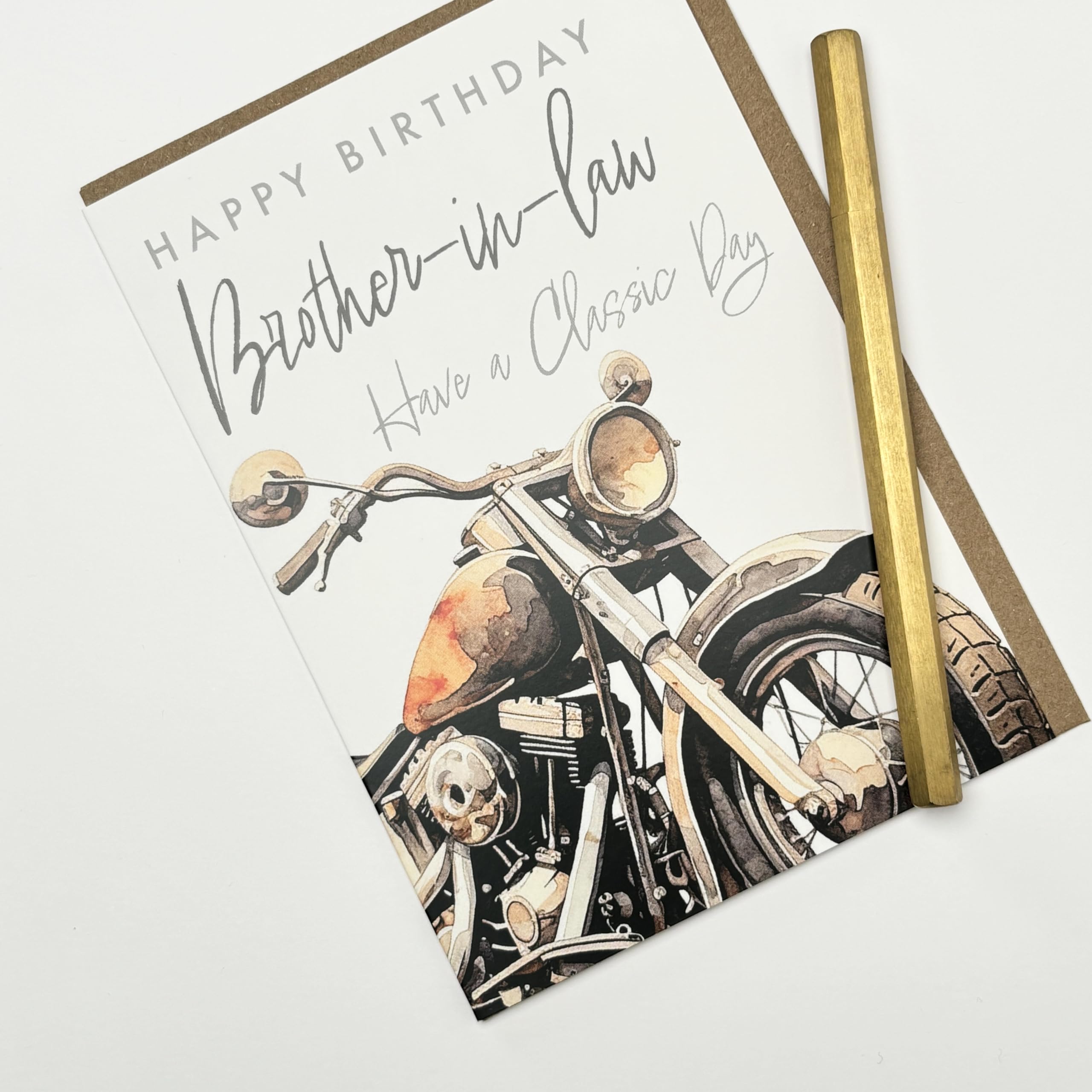 CNLITIHEKA Biglietto di compleanno per moto 3D per uomini, festa del papà, biglietto pop-up con busta