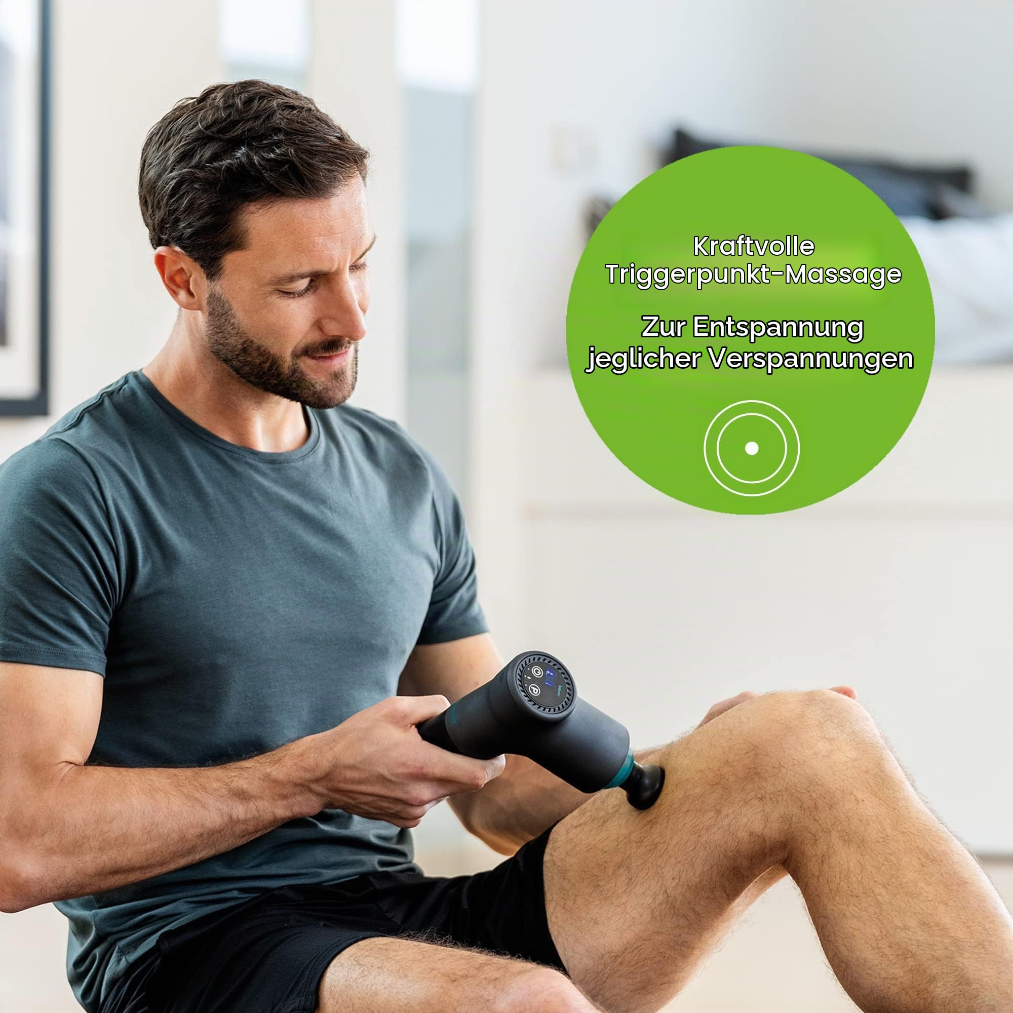 Beurer MG 185 Massagepistole, Massage Gun mit 5 Aufsätzen & MG 10 Massageball mit Vibration, ergonomischer Form und tiefenwirksamer Oberflächenstruktur