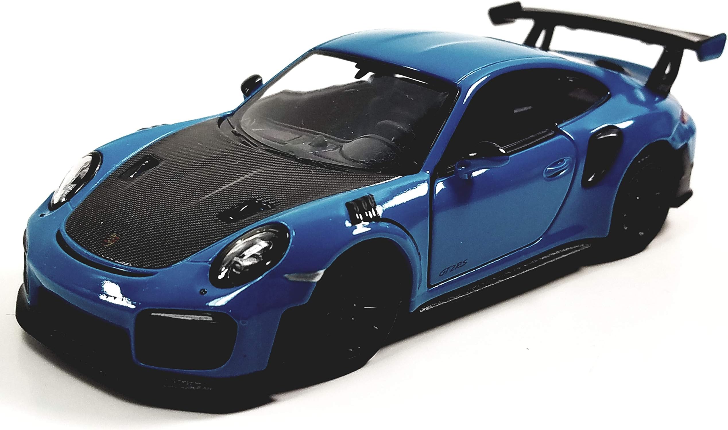 KiNSMART 2010 Porsche 911 GT2 RS Aqua Blue 1/36 Scale Diecast Metal Model Toy Sports Car