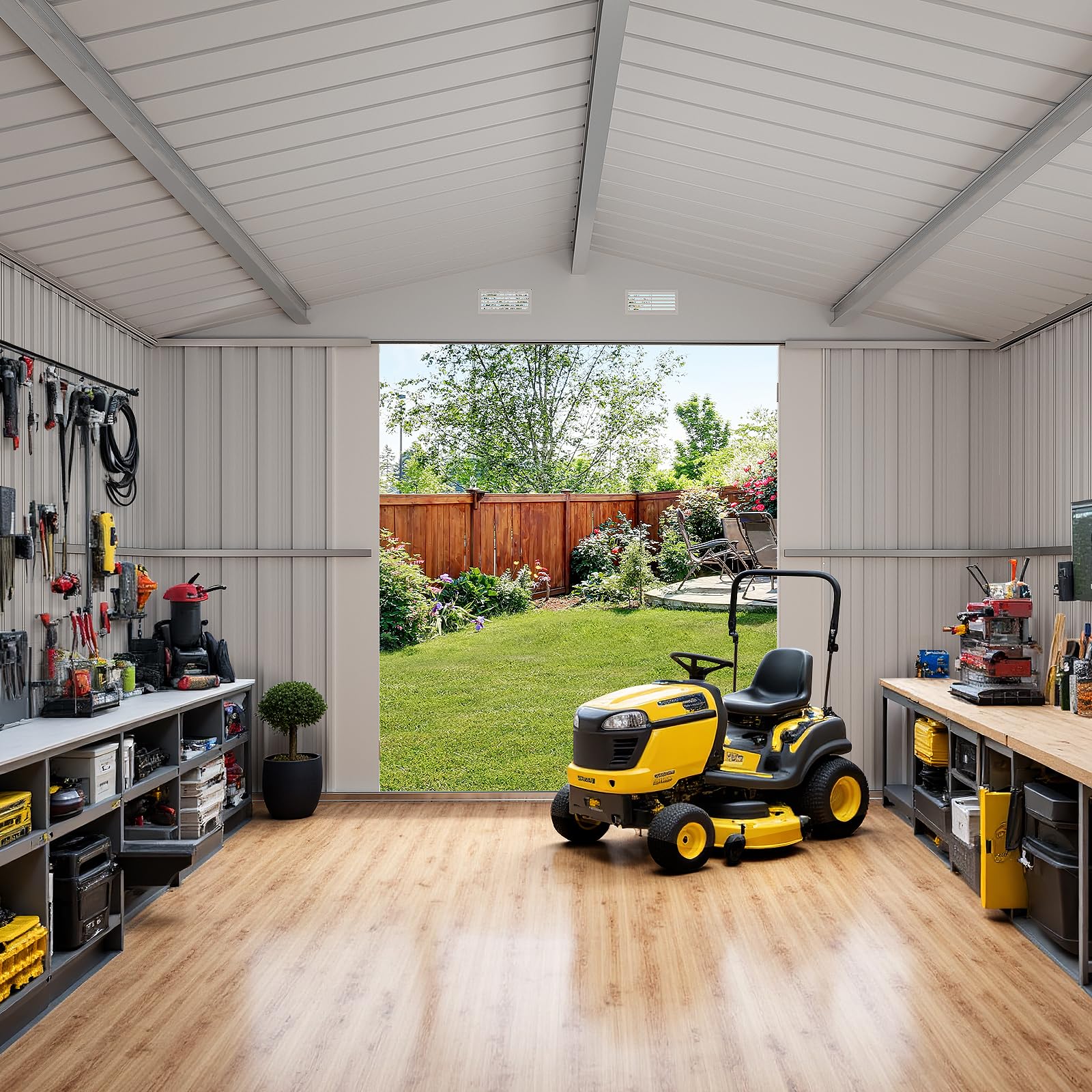 Snapklik.com : Osparple 10x14 FT Garden Sheds & Outdoor Storage