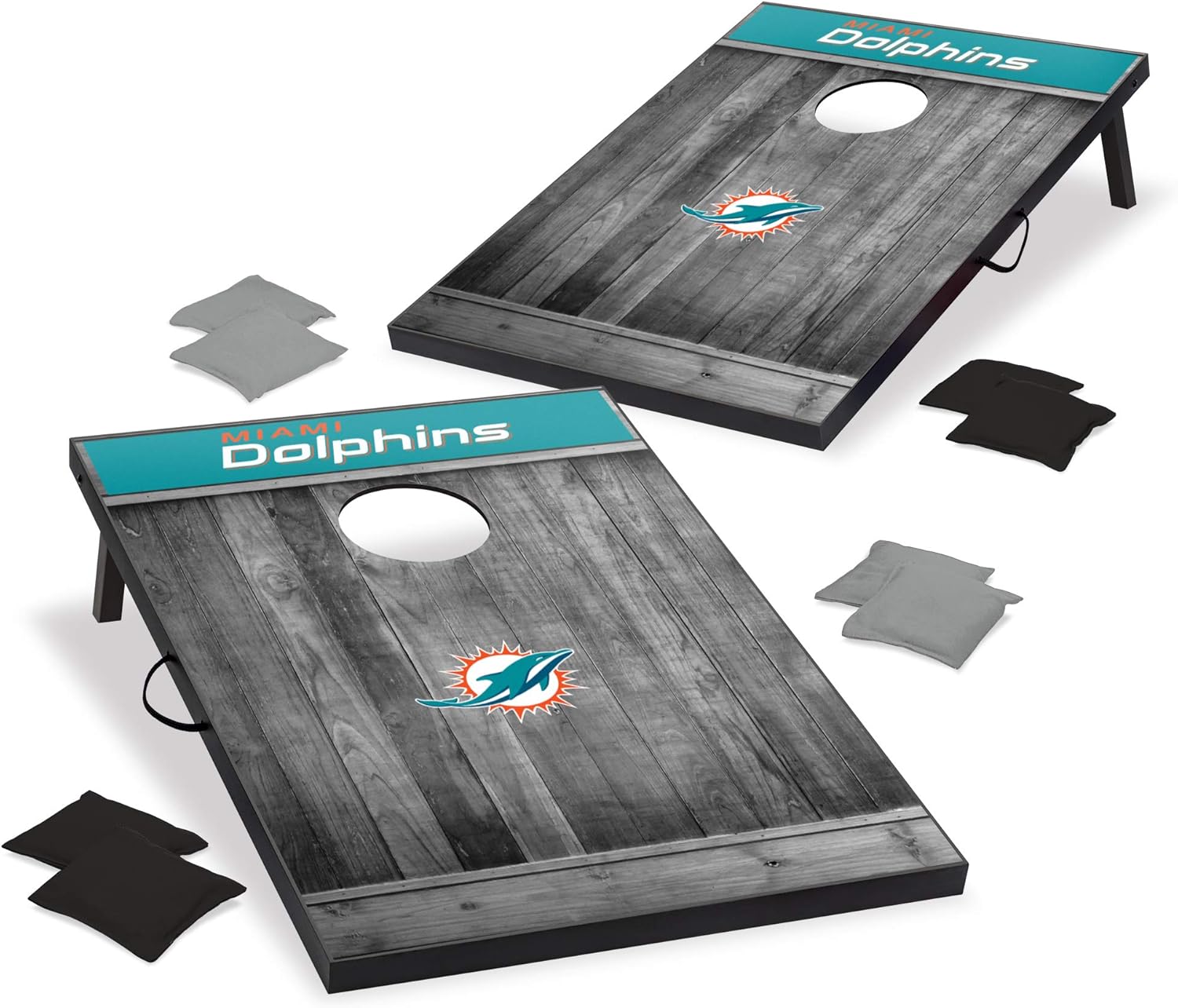 Wild Sports 2'x3' MDF Wood NFL Cornhole Set Miami Dolphins