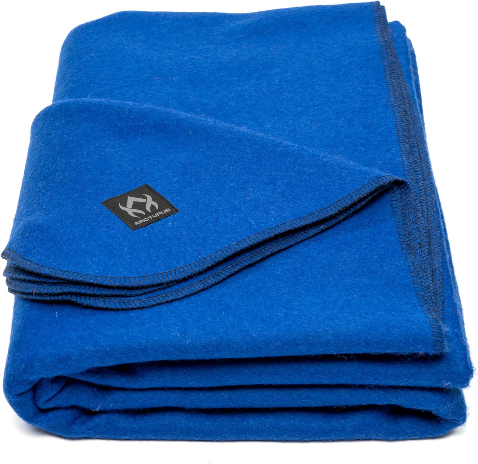 Arcturus Military Wool Blanket - 4.5 lbs, Warm, Heavy, Washable, Large 64" x 88" - Great for Camping, Outdoors, Survival & Emergency Kits (Royal Blue)