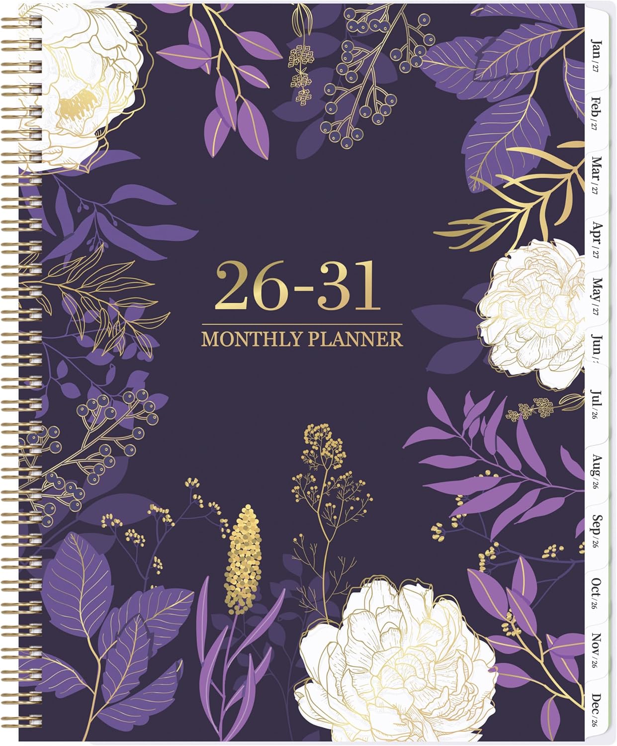 Monthly Planner 2026-2031 - 5 Year Planner/Calendar 2026-2031, 11" x 9", 2026 Calendar Planner, Jul 2026 - Jun 2031, Tabs, Back Pocket, Holidays, Twin-Wire Binding