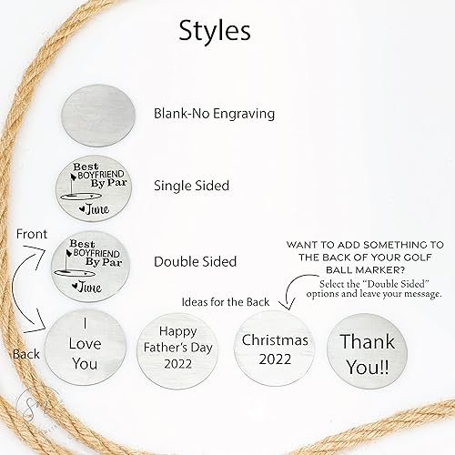 Miniatura 5 de Troy Bisbee Golf Ball Marker Best Boyfriend By Par Gift for Boyfriend Gift Ideas for Boyfriend for Men Valentines Day Gift for Him Gift from