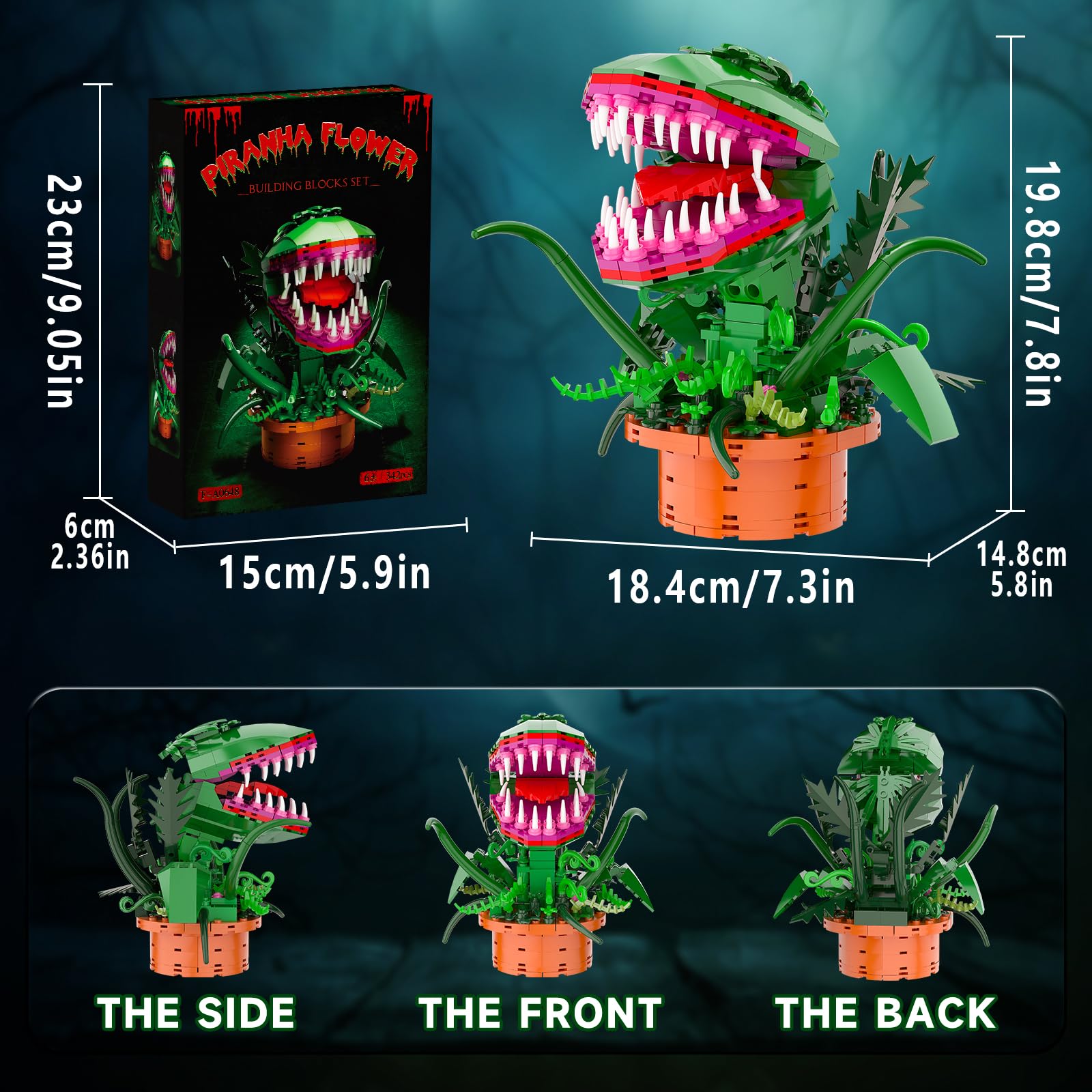 Amazon.com: Audrey 2 Cannibal Flower Building Block Set, Little
