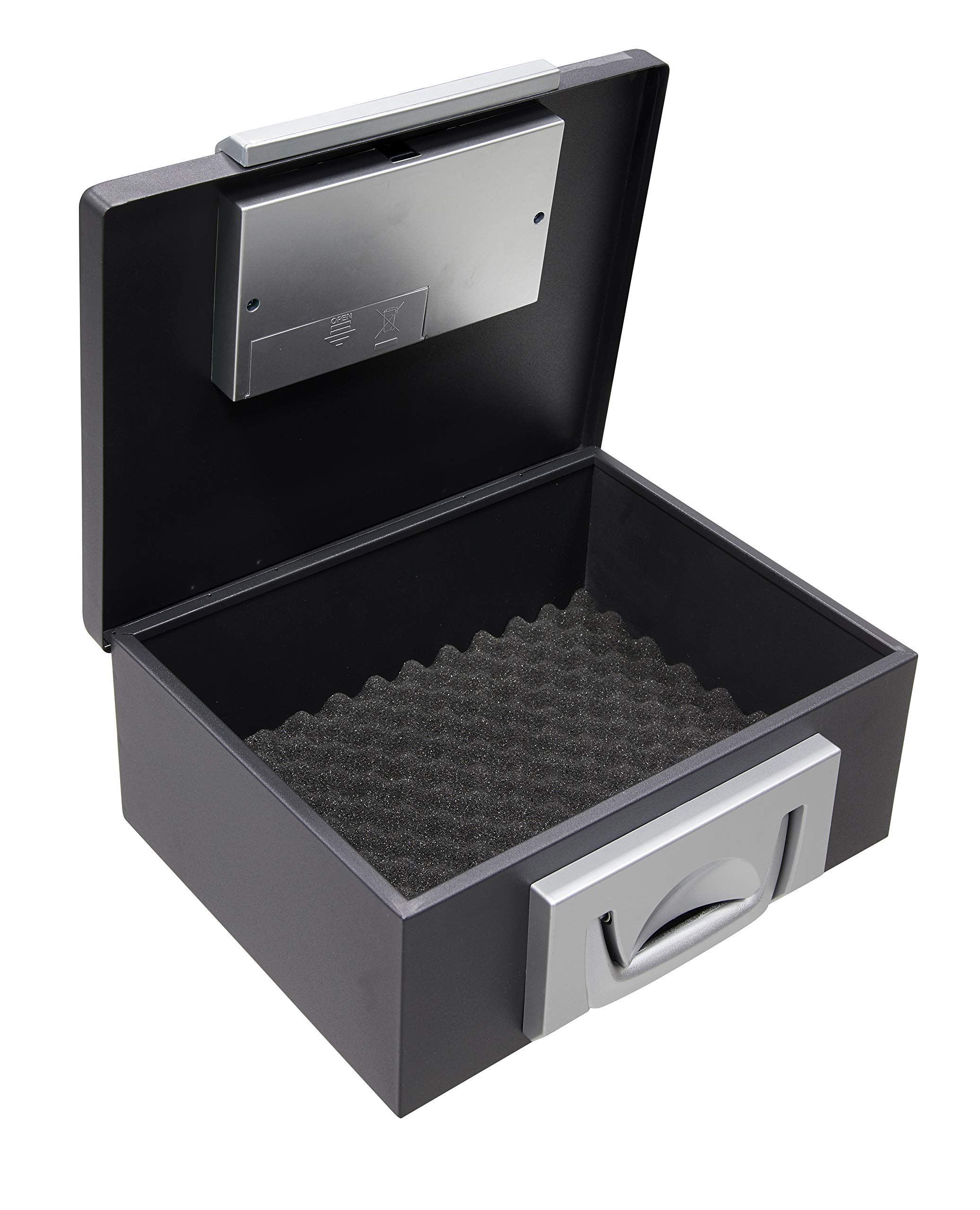 Arregui Bric C9547 Caja de Caudales Maletín Transportable con Apertura Electrónica, caja fuerte maletín, 13 x 32,5 x 25,5 cm, negra