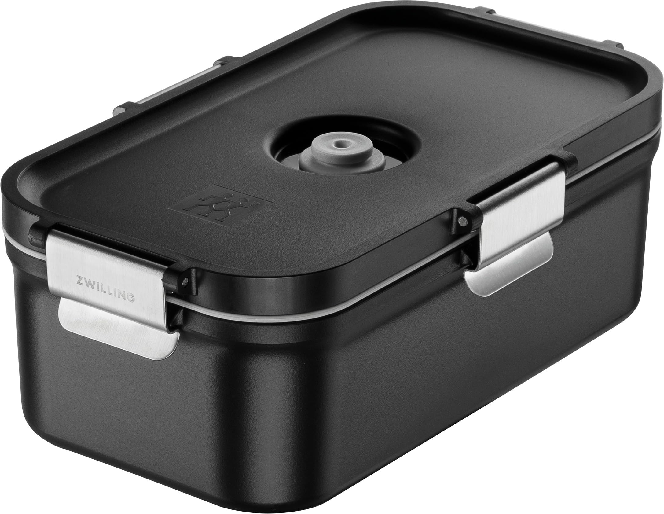 ZWILLING FRESH & SAVE - Fiambrera para llevar con cubiertos de acero inoxidable, irrompible, función de vacío, color negro