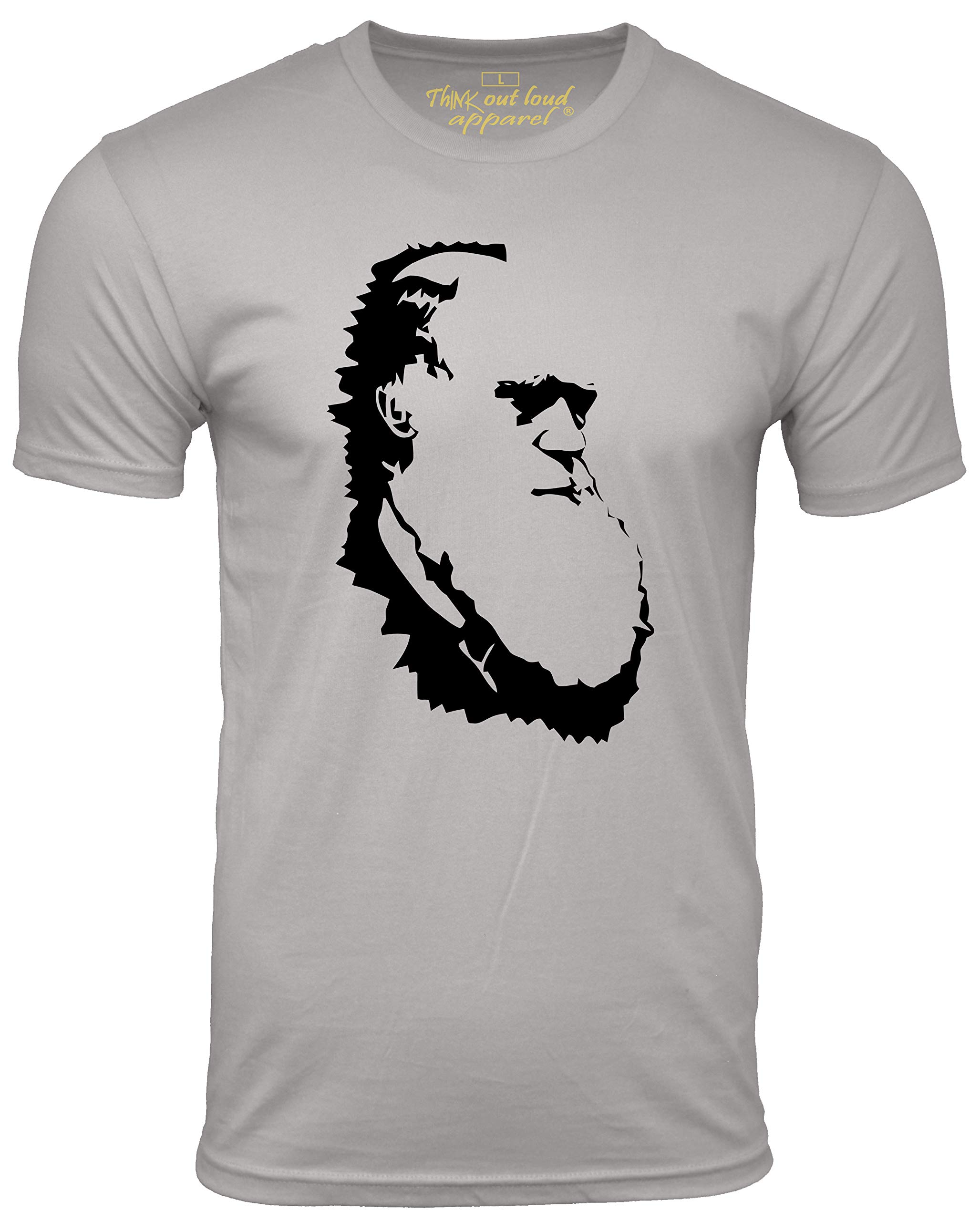 Think Out Loud Apparel Charles Darwin Evolution T-Shirt Atheist Short  Sleeve Tee
