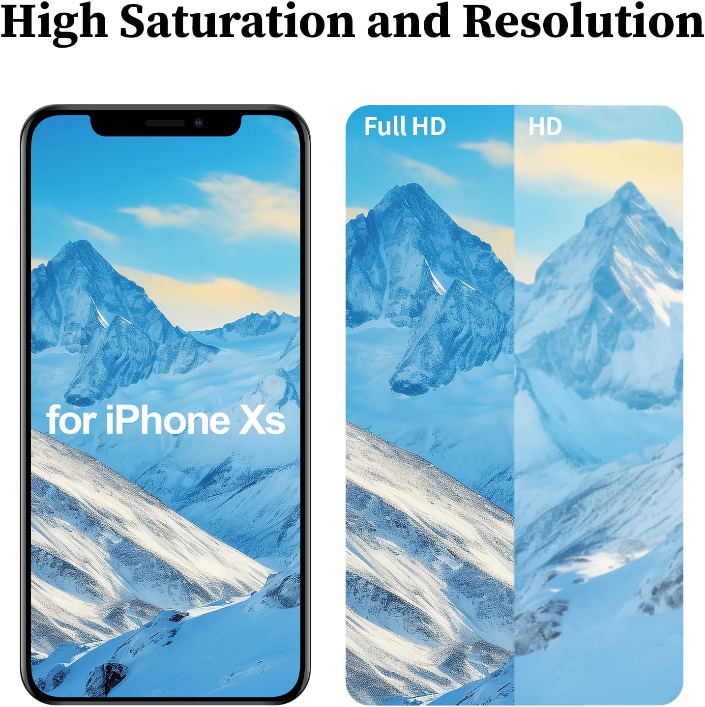 for iPhone Xs Screen Replacement LCD FHD Display 3D Touch Digitizer Frame 5.8 inch Full Assembly with Repair Tool Kit Waterproof Adhesive for Model A1920, A2097, A2098, A2099, A2100