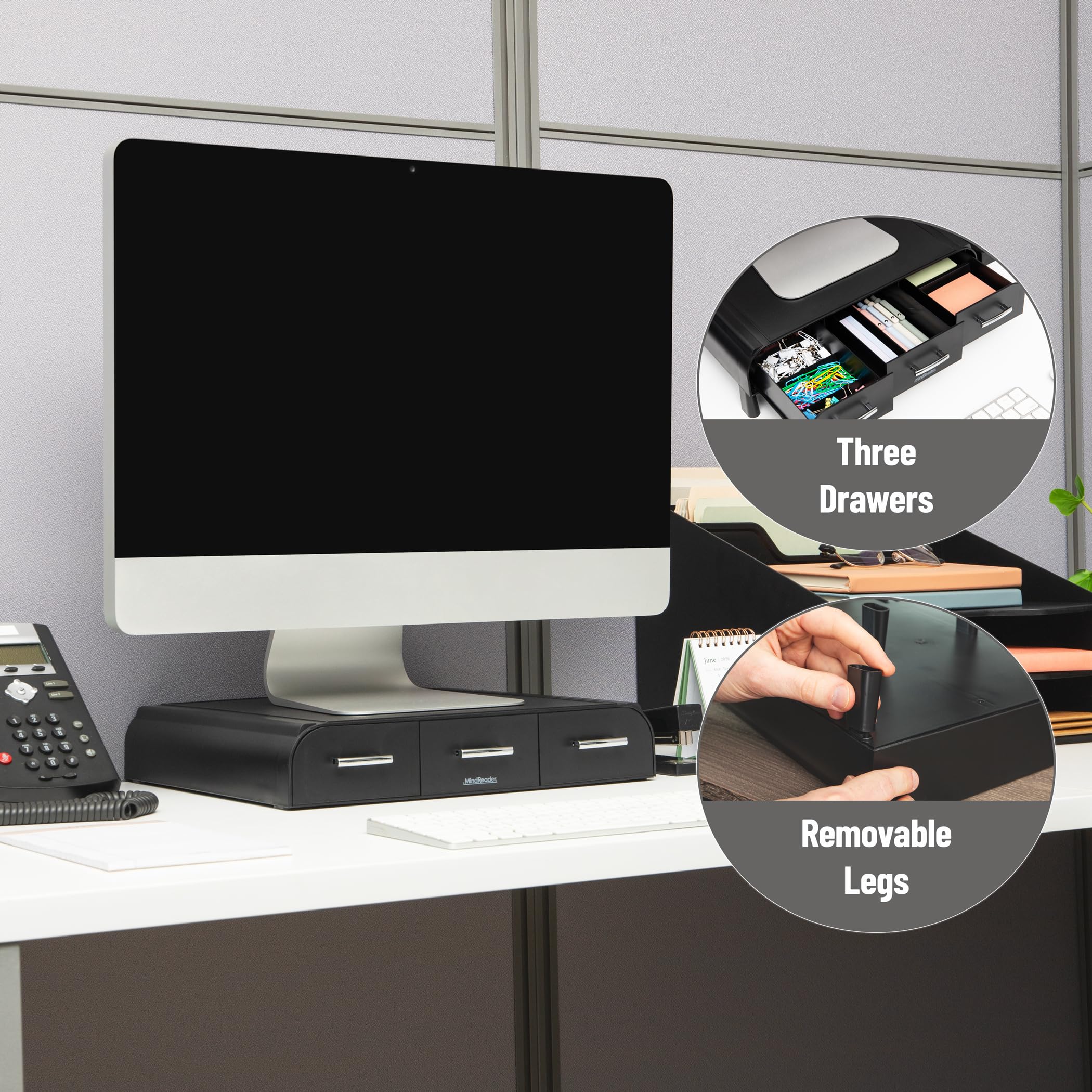 Snapklik.com : Monitor Stand, Laptop Riser, Desktop Organizer, Storage ...