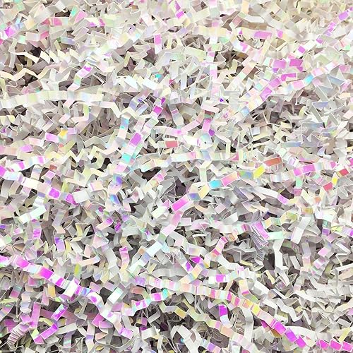 Miniatura 24 de Relleno de papel de corte arrugado de 8 onzas (1/2 libras), envoltura de regalo y relleno de cesta de regalo para Navidad, Halloween y decoraciones