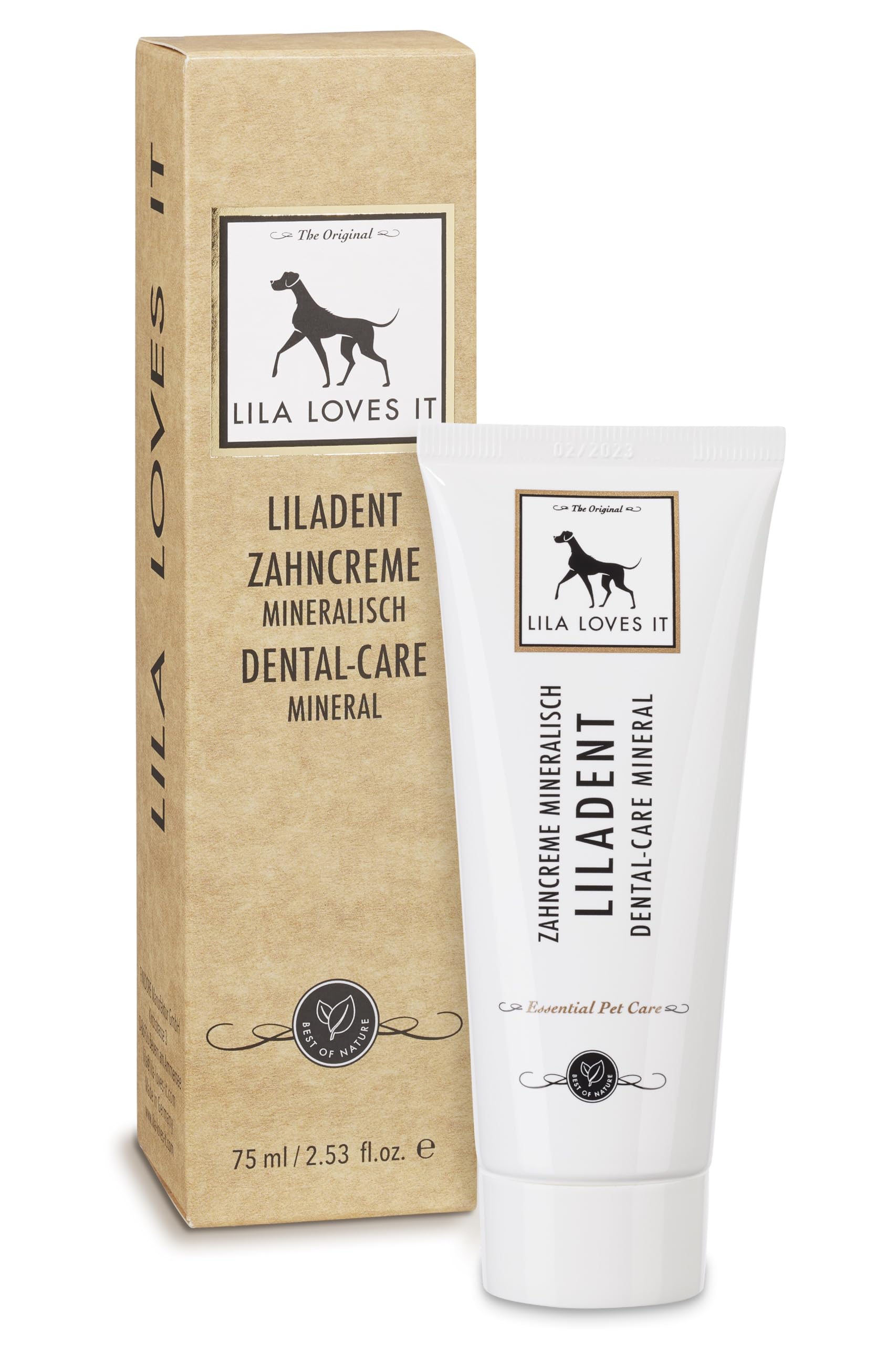 Toothpaste for Dogs - Natural Tooth Cleaning with Coconut Oil, Turmeric & Papaya Extract, Gentle & Effective, for Plaque, Tartar & Bad Breath, LILADENT Dental-Care Mineral by LILA LOVES IT, 75 ml