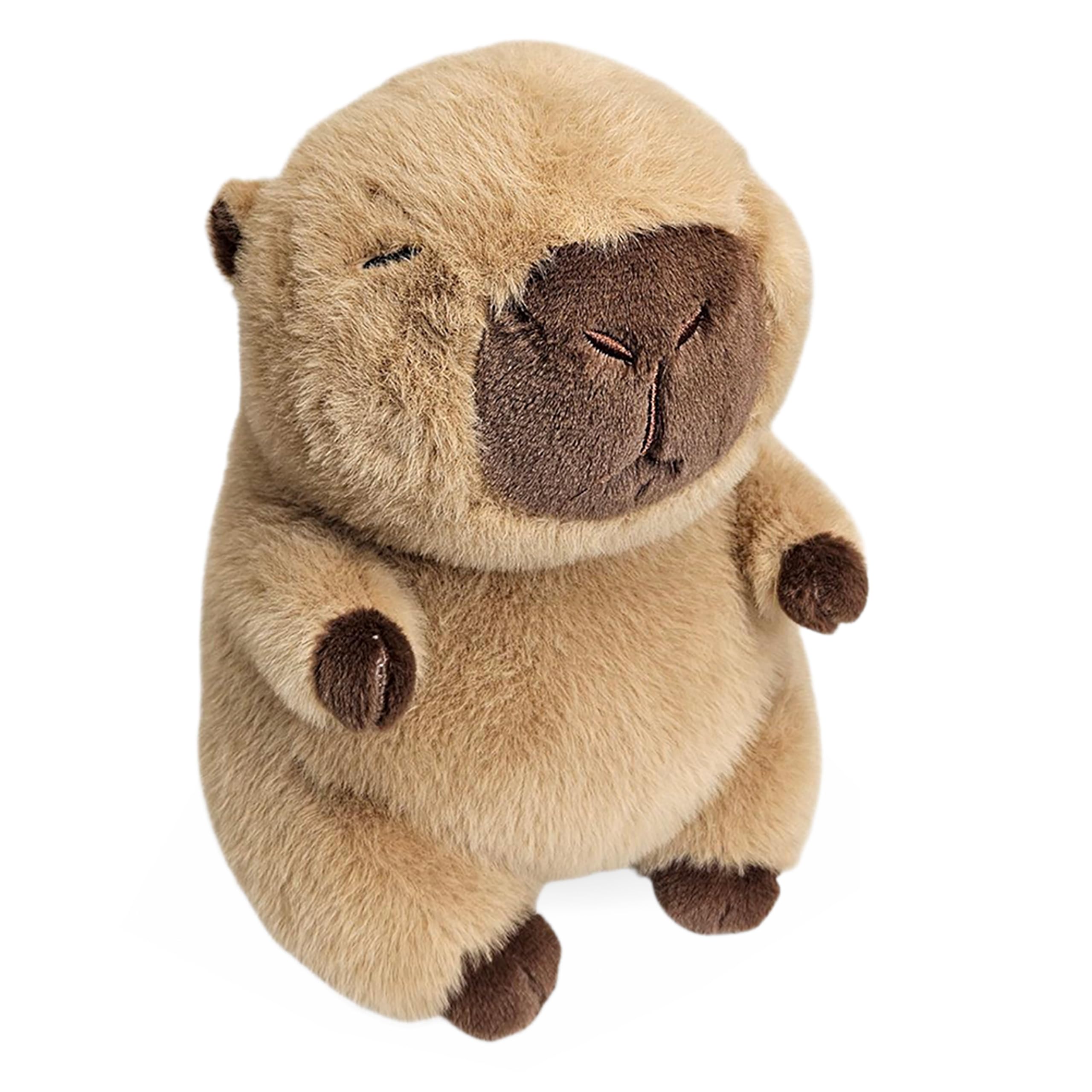 KENJI Yabu Fluffy Capybara Plush Large – Adorably Soft Animal Toys, Cute Plushie for Girls & Boys, Super Soft Plushy Cuddle Characters, Cute Plush Collectible Kawaii Gift for Kids & Teens