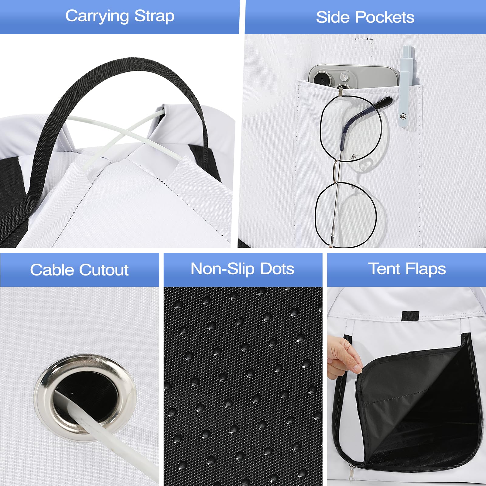 MoKo Laptop Sonnenschutz & Sichtschutz, Tragbare Wasserabweisende Laptop Haube für Outdoor & Reisen, Blendfrei & Blickschutz, Laptops Display Abdeckung für 13–16 Zoll Mac, Surface, Silber Grau