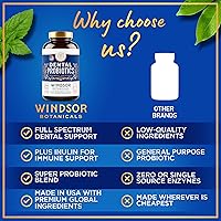 Vista 7 de Probióticos orales para dientes y encías - 3BN CFU Lactobacillus Salivarius Acidophilus Rhamnosus Streptococcus - Tratamiento para el mal aliento